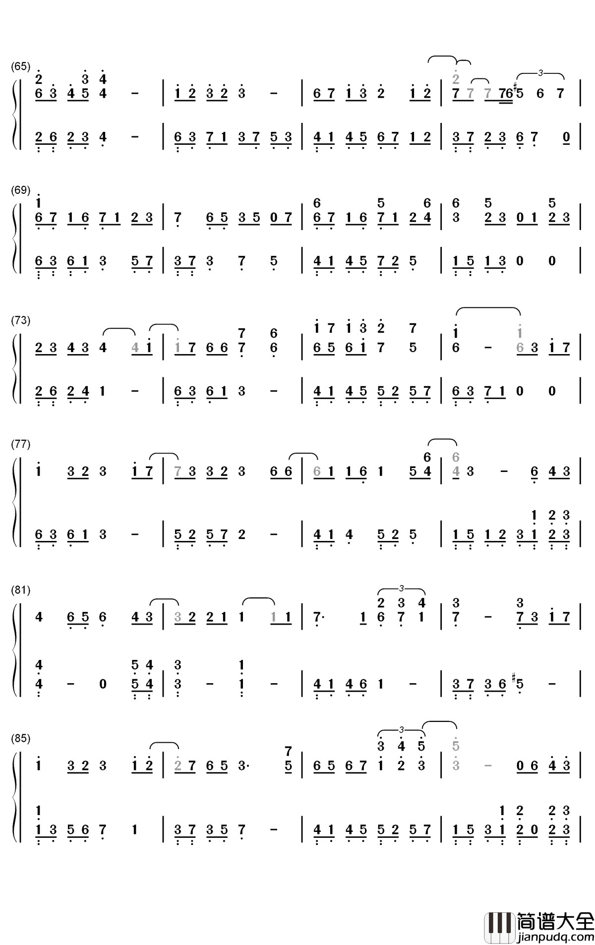 昙花一现雨及时钢琴简谱_数字双手_周深_郑云龙