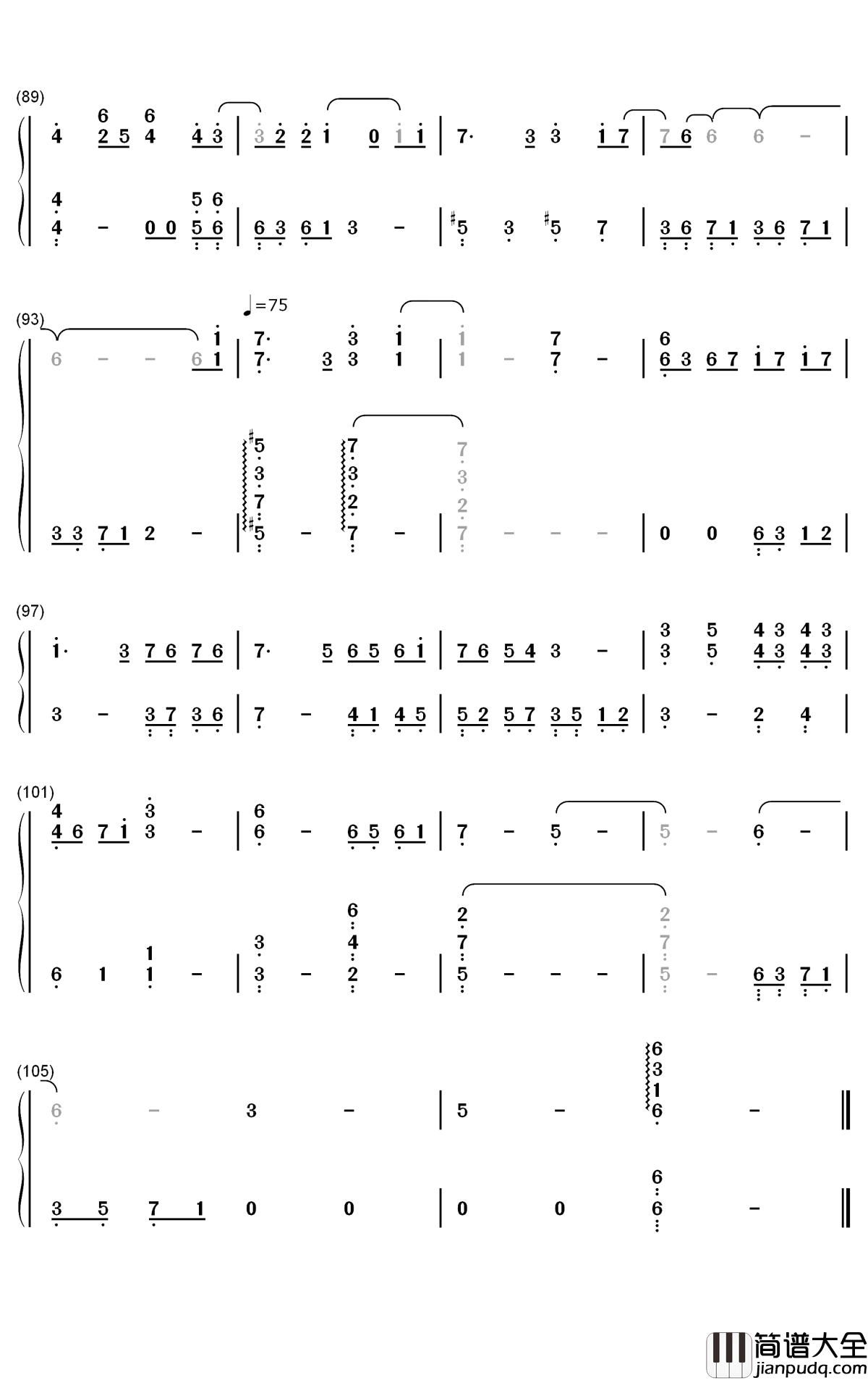 昙花一现雨及时钢琴简谱_数字双手_周深_郑云龙
