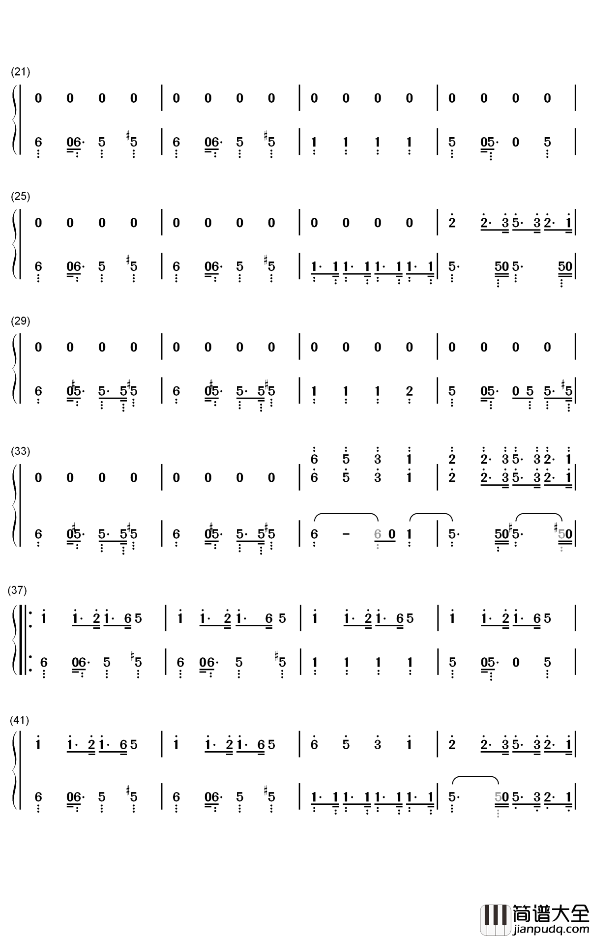 Windfall钢琴简谱_数字双手_TheFatRat
