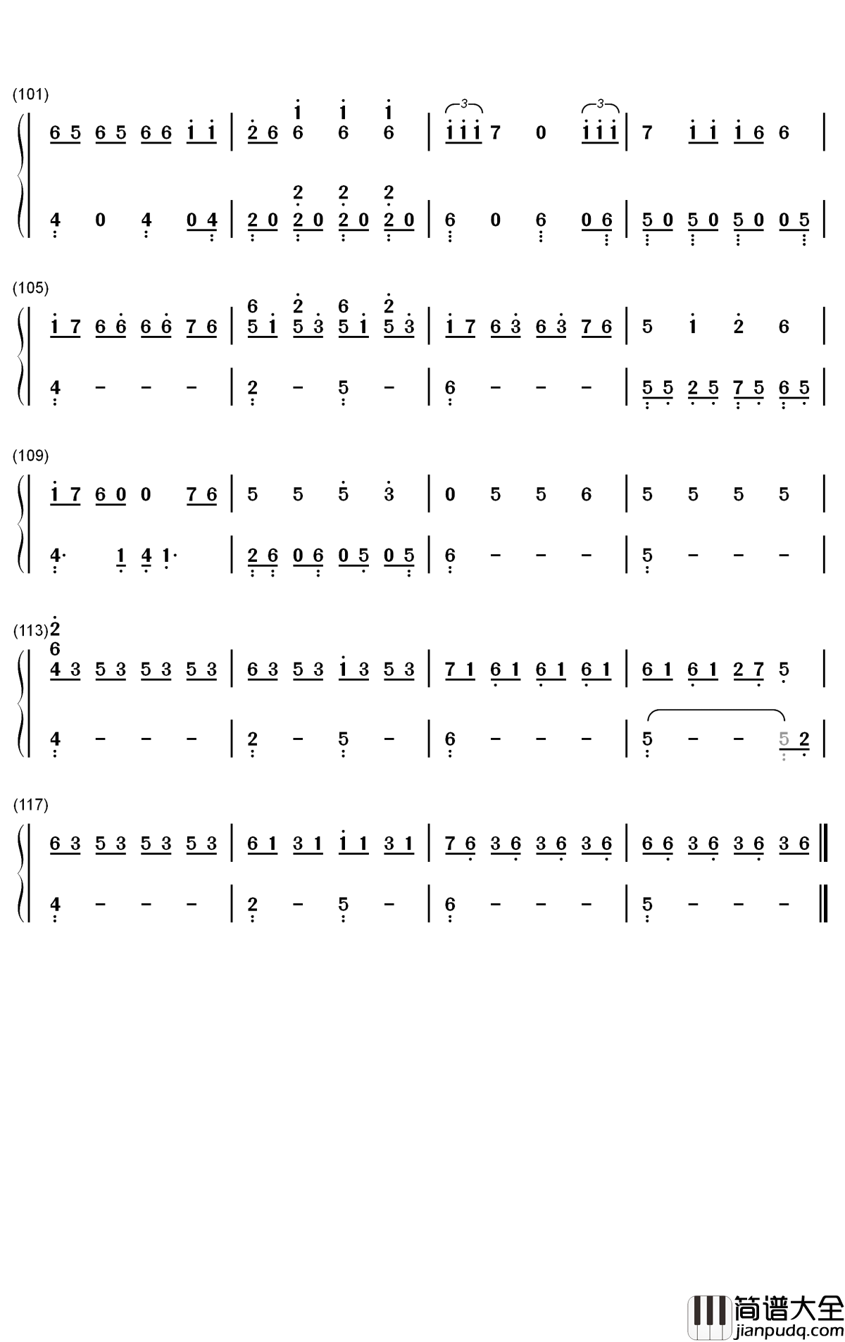 Black_Swan钢琴简谱_数字双手_防弹少年团