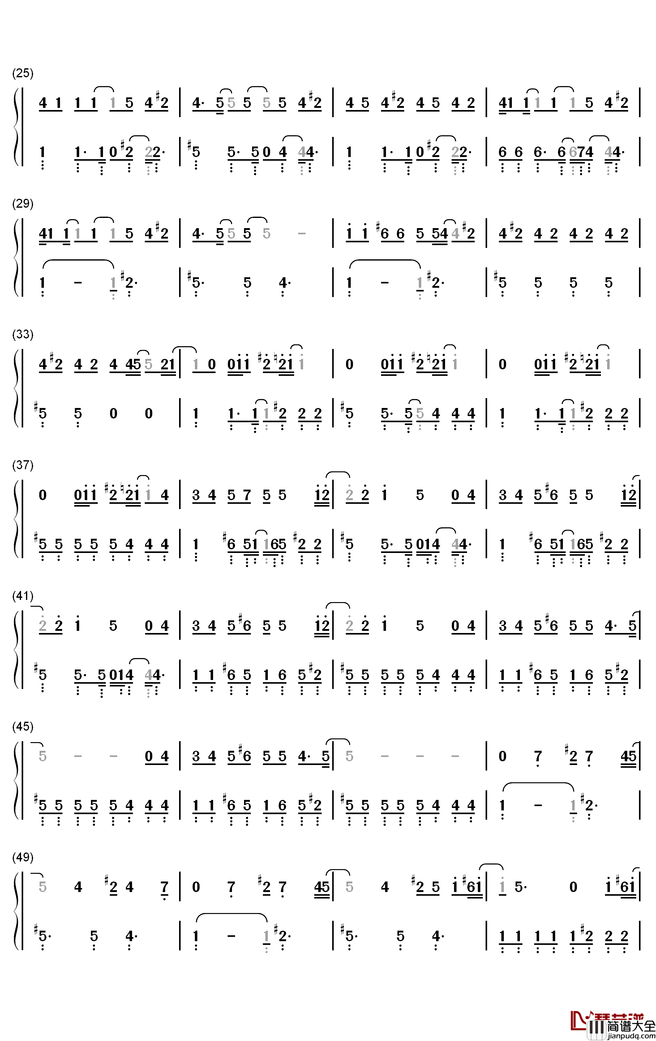 Nice_to_Meet_Ya钢琴简谱_数字双手_Niall_Horan