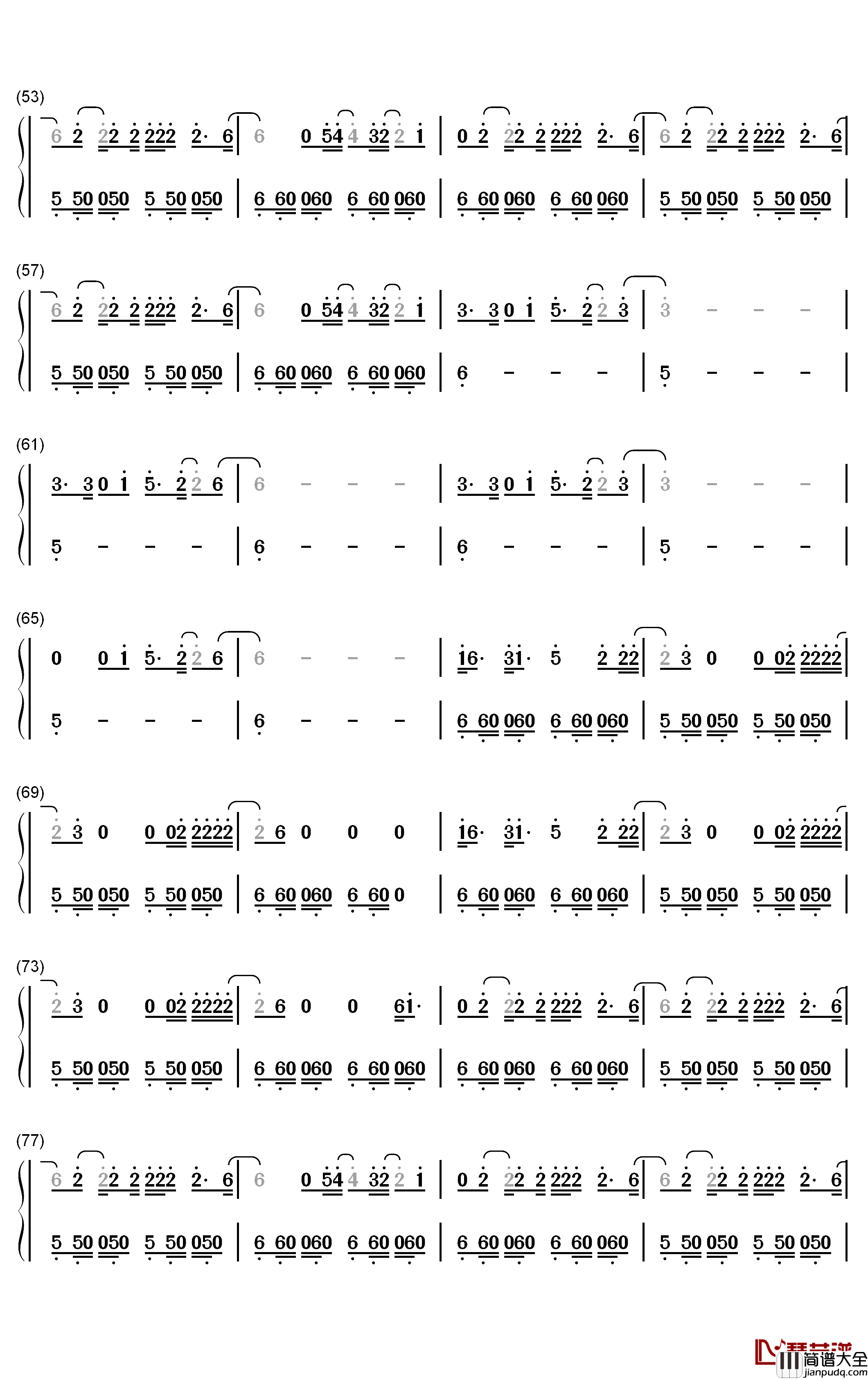 Feel_Me钢琴简谱_数字双手_Selena_Gomez