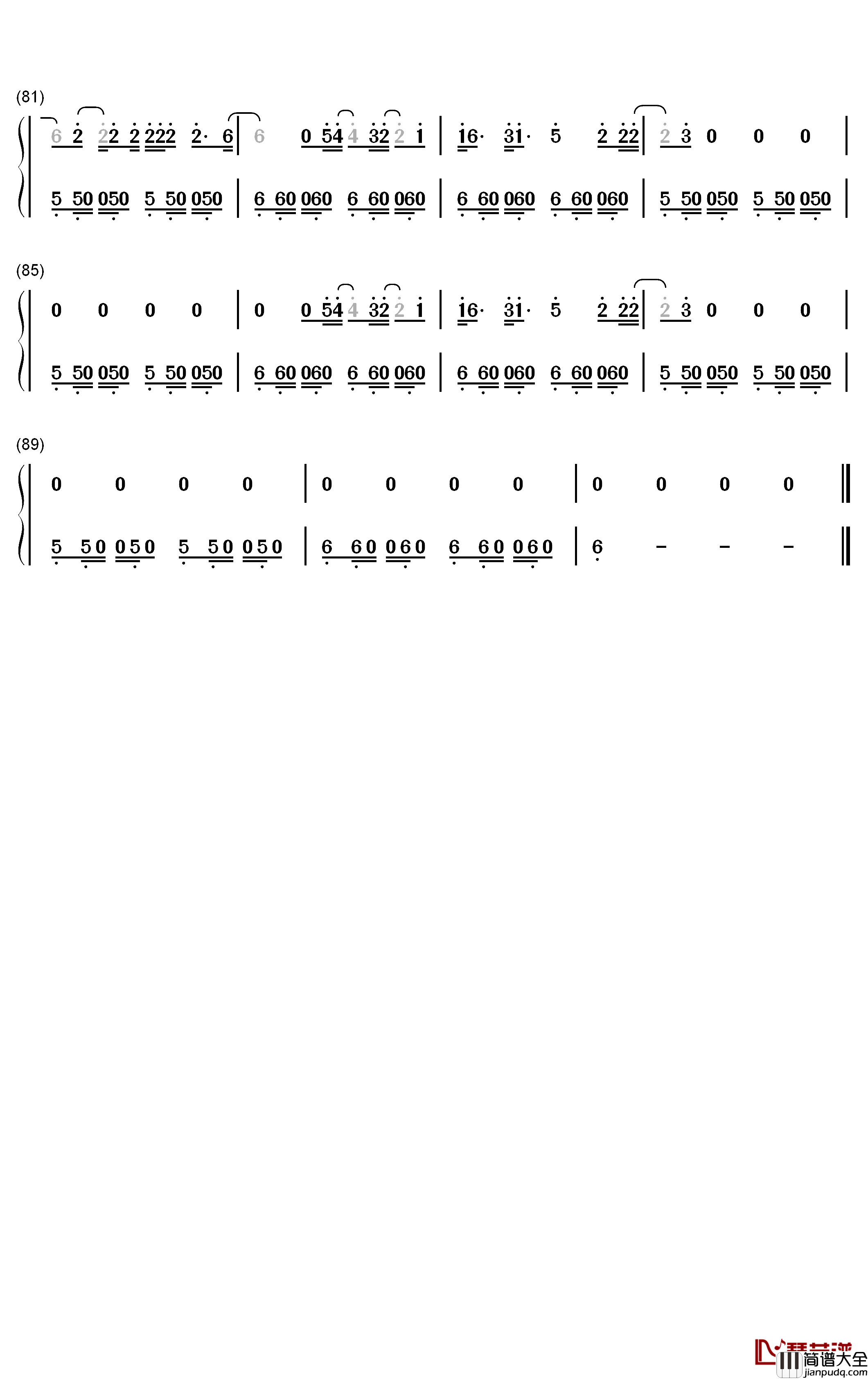 Feel_Me钢琴简谱_数字双手_Selena_Gomez