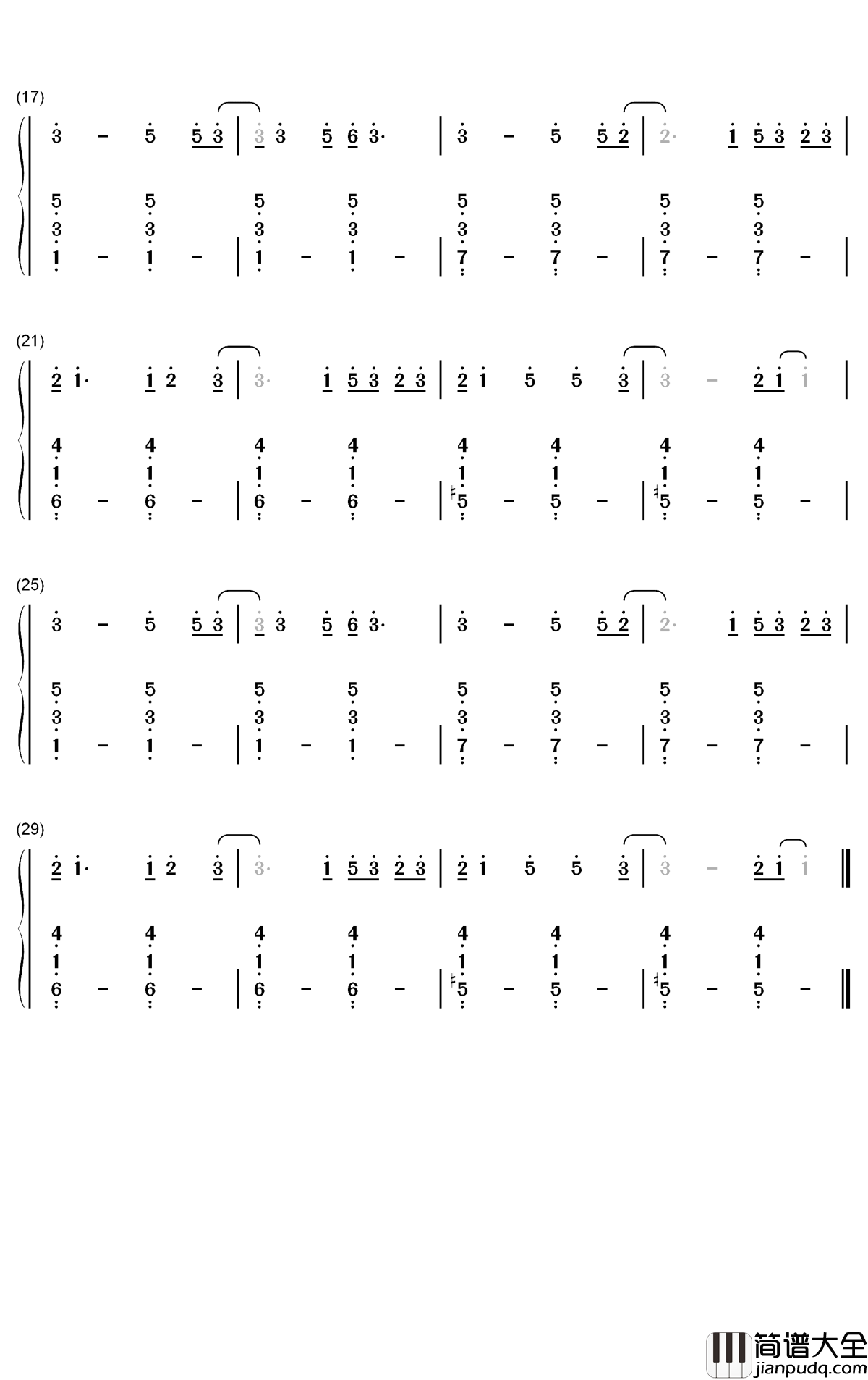 Death_Bed钢琴简谱_数字双手_Powfu_Beabadoobee