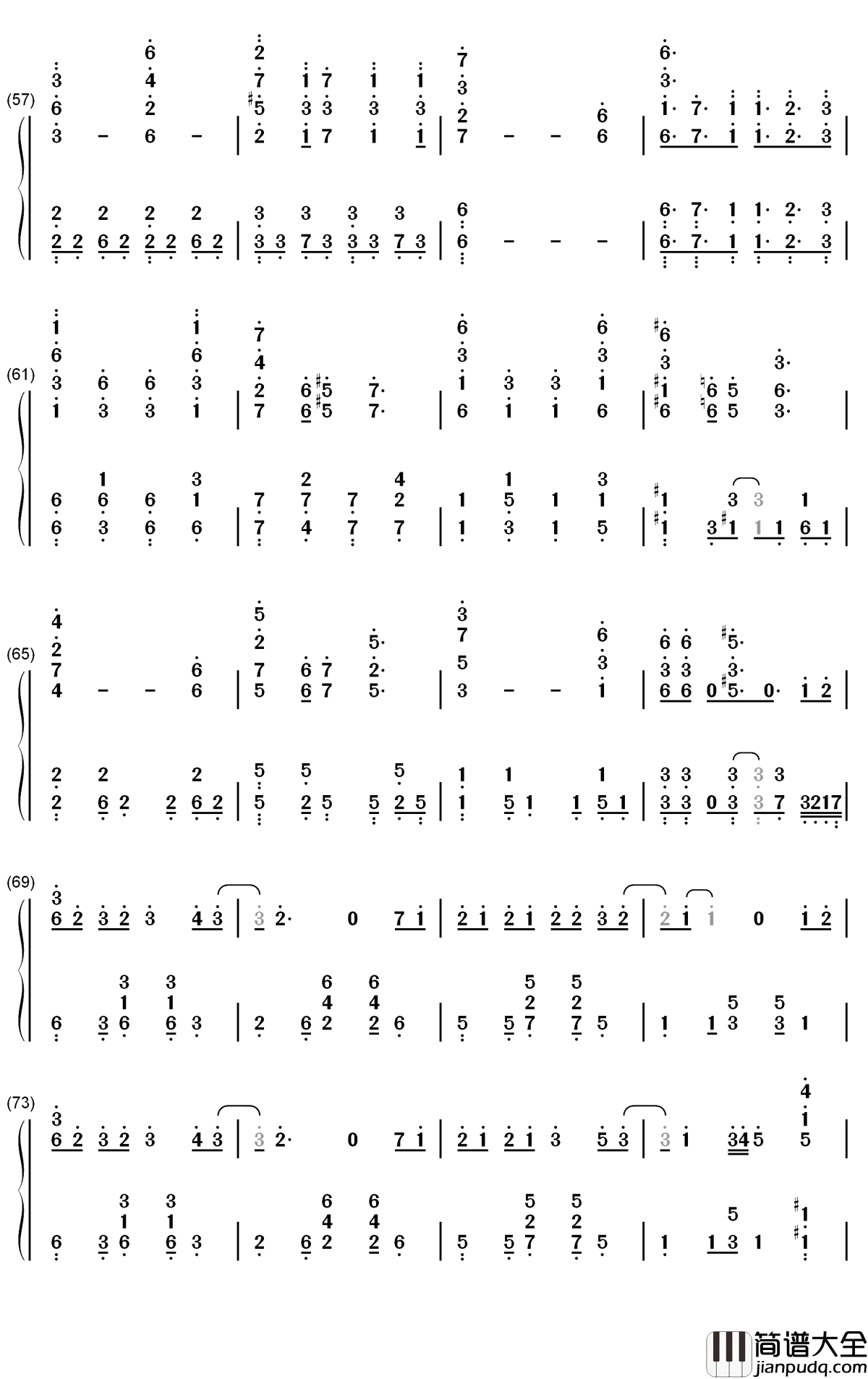 硝子の花園钢琴简谱_南条爱乃/楠田亚衣奈歌曲_数字双手曲谱