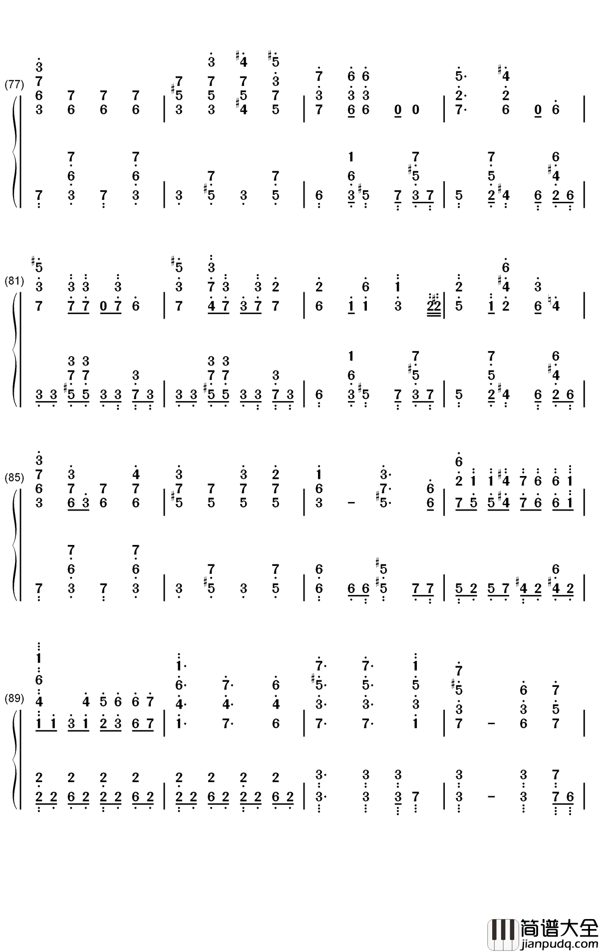 硝子の花園钢琴简谱_南条爱乃/楠田亚衣奈歌曲_数字双手曲谱