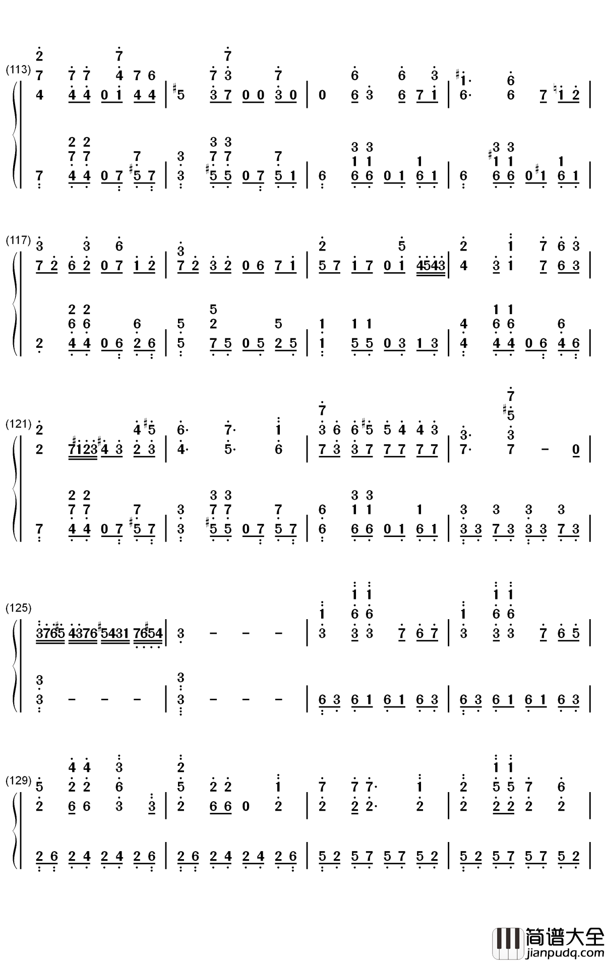 硝子の花園钢琴简谱_南条爱乃/楠田亚衣奈歌曲_数字双手曲谱