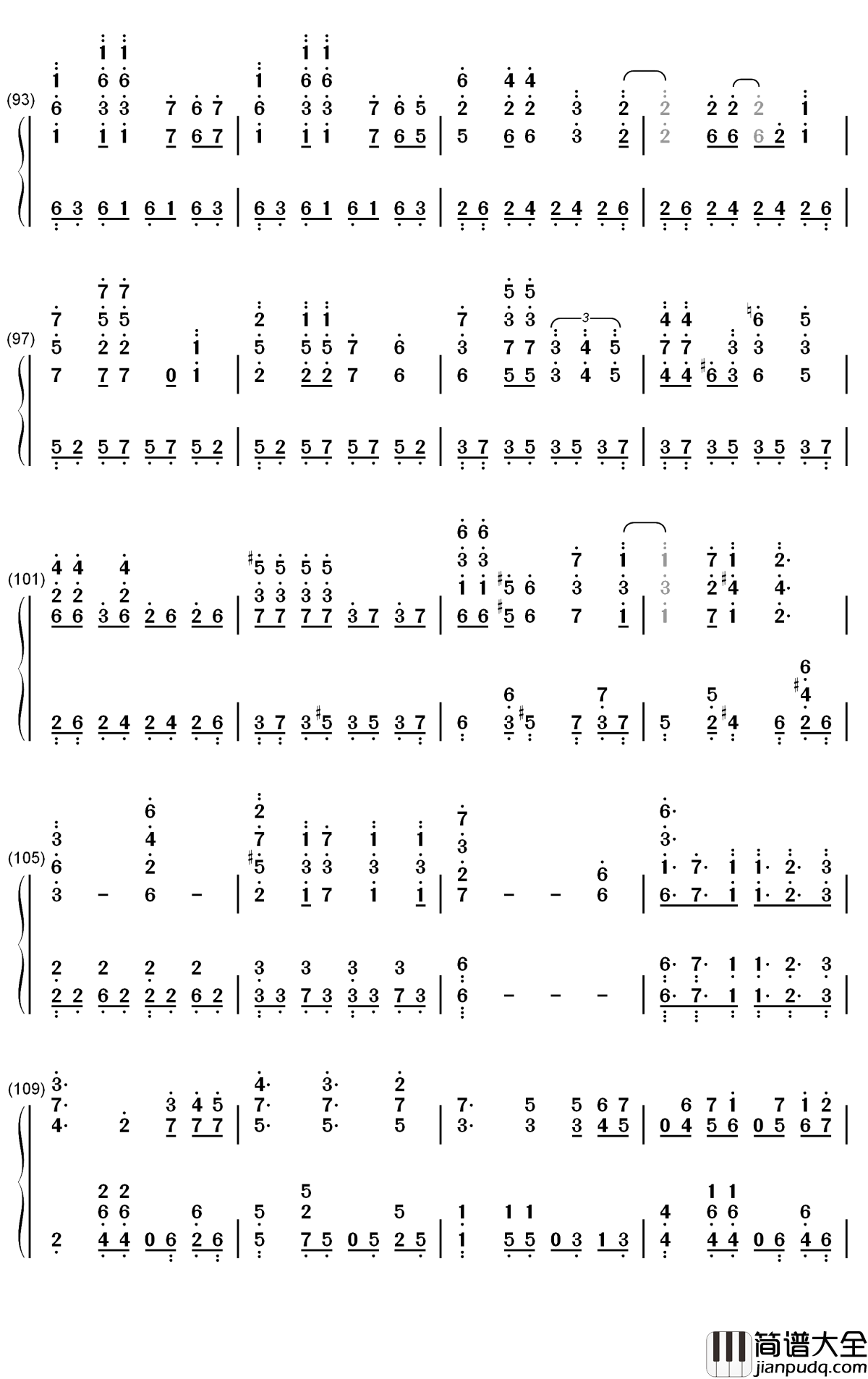 硝子の花園钢琴简谱_南条爱乃/楠田亚衣奈歌曲_数字双手曲谱