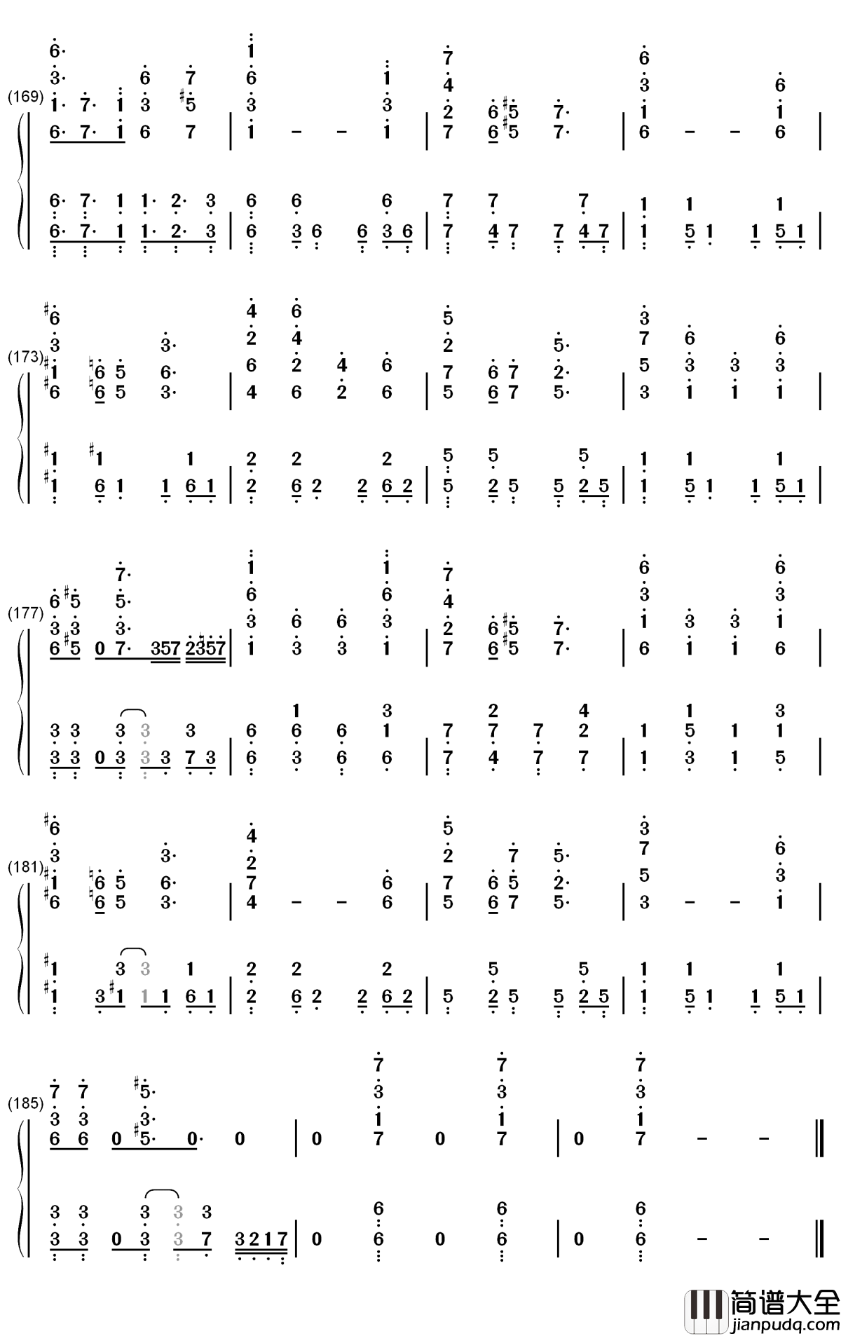 硝子の花園钢琴简谱_南条爱乃/楠田亚衣奈歌曲_数字双手曲谱