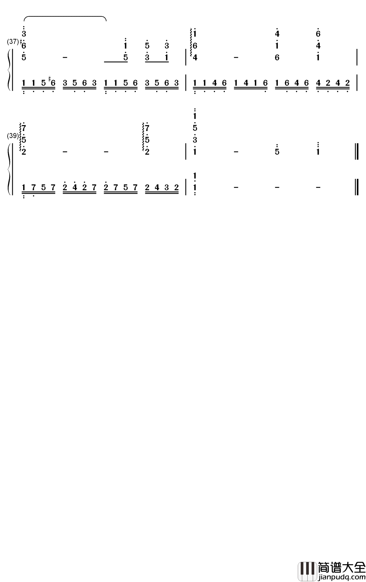 圣母颂钢琴简谱_古诺歌曲_数字双手曲谱