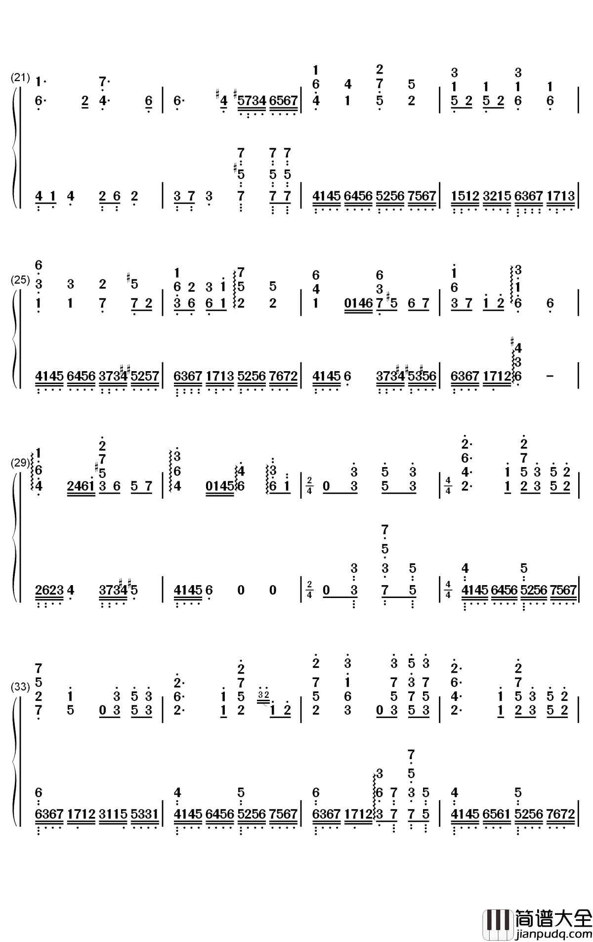 Eutopia钢琴简谱_Yoohsic_Roomz歌曲_数字双手曲谱