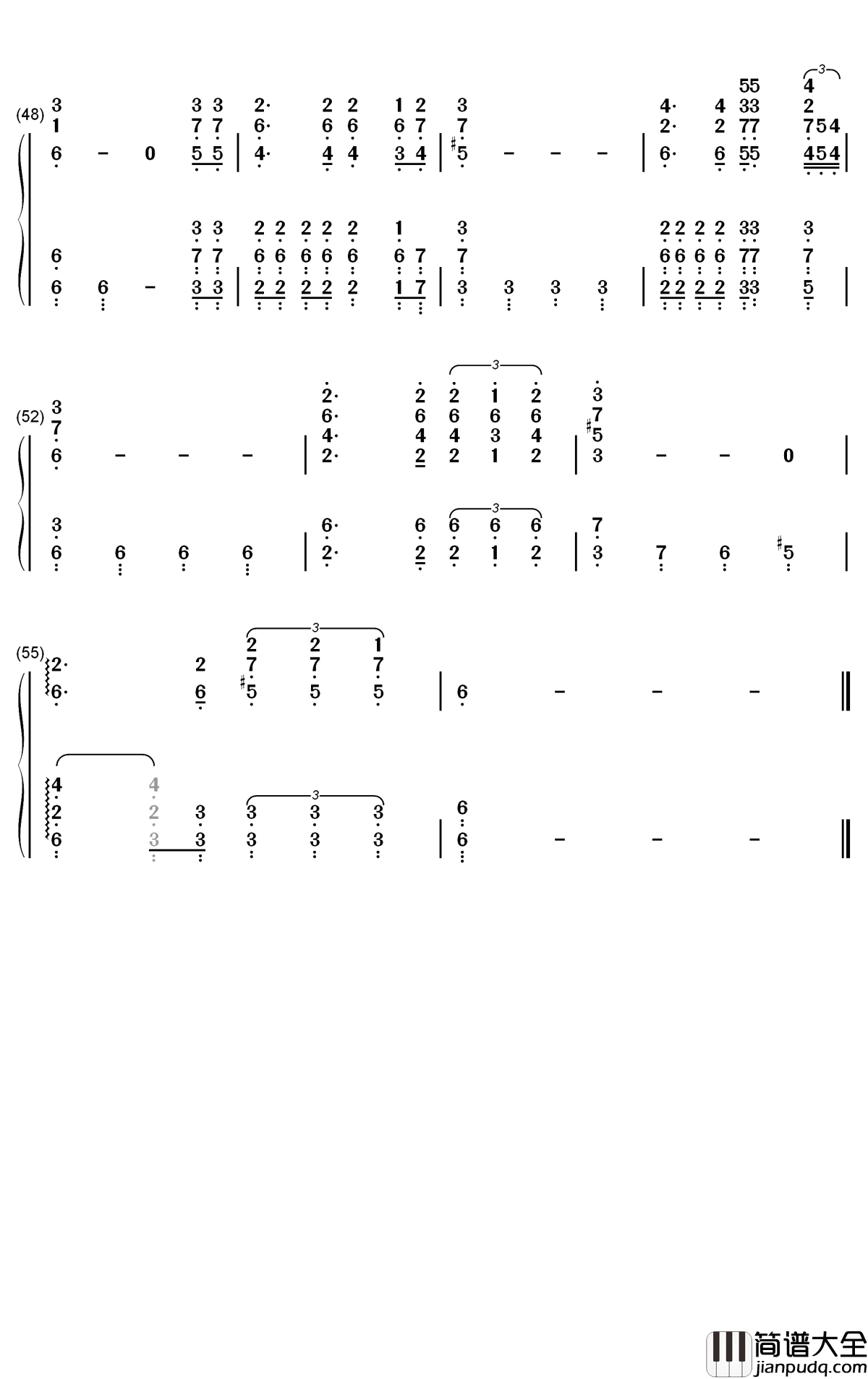 Jenny_Of_Oldstones钢琴简谱_Florence_and_the_Machine歌曲_数字双曲谱