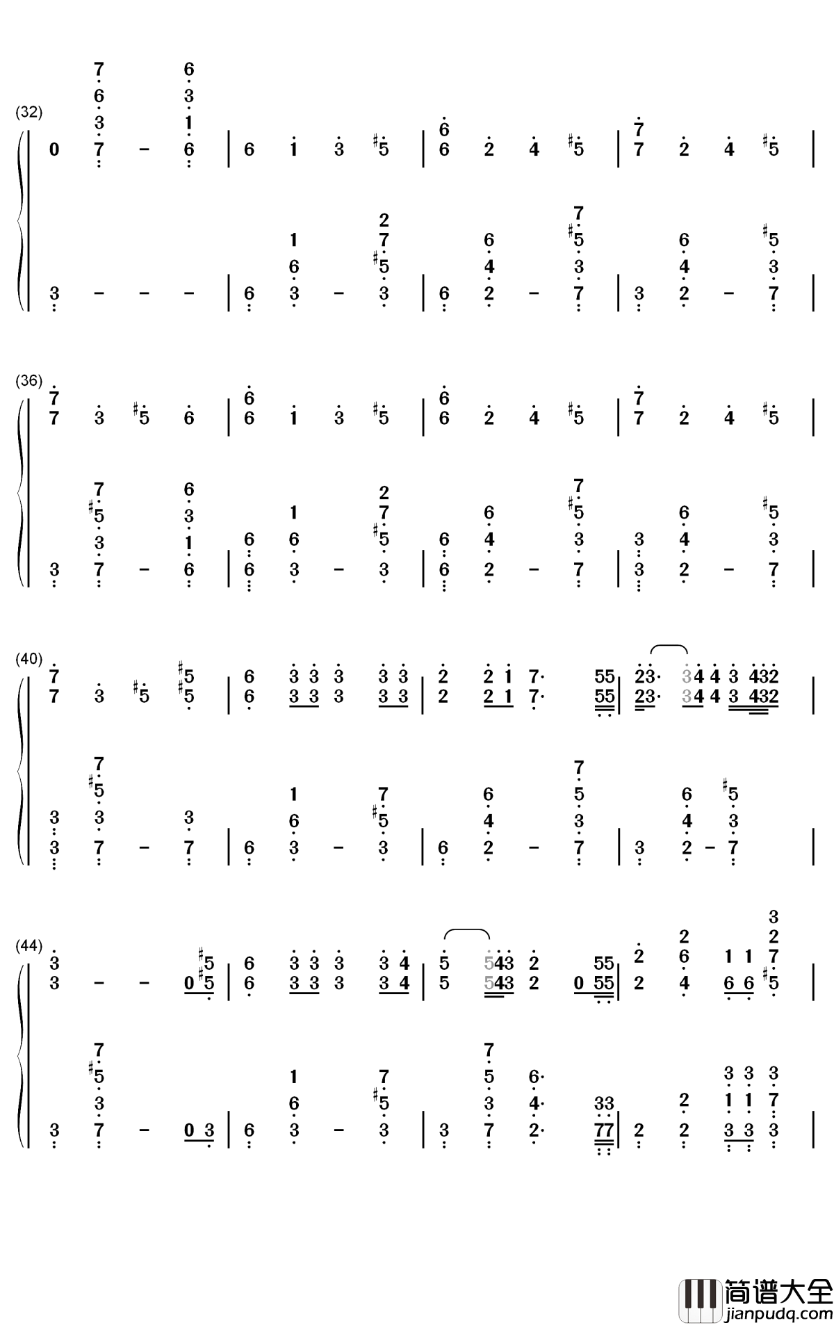 Jenny_Of_Oldstones钢琴简谱_Florence_and_the_Machine歌曲_数字双曲谱