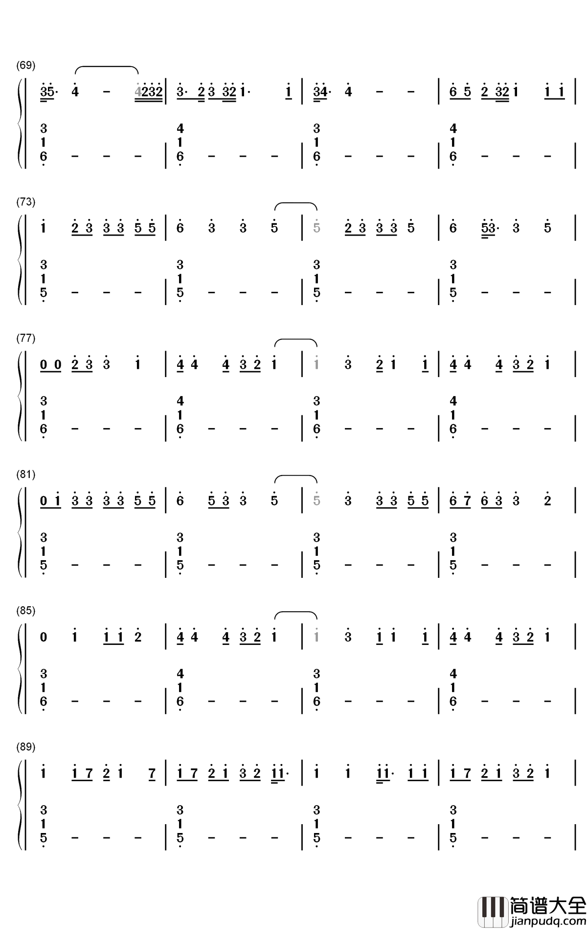 Intentions钢琴简谱_数字双手_Justin_Bieber_Quavo