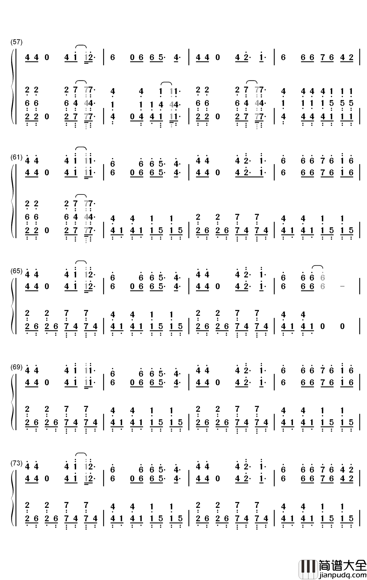 Sunburst钢琴简谱_数字双手_Tobu_Itro