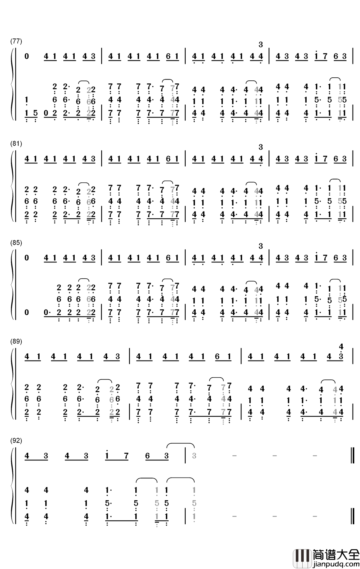Sunburst钢琴简谱_数字双手_Tobu_Itro