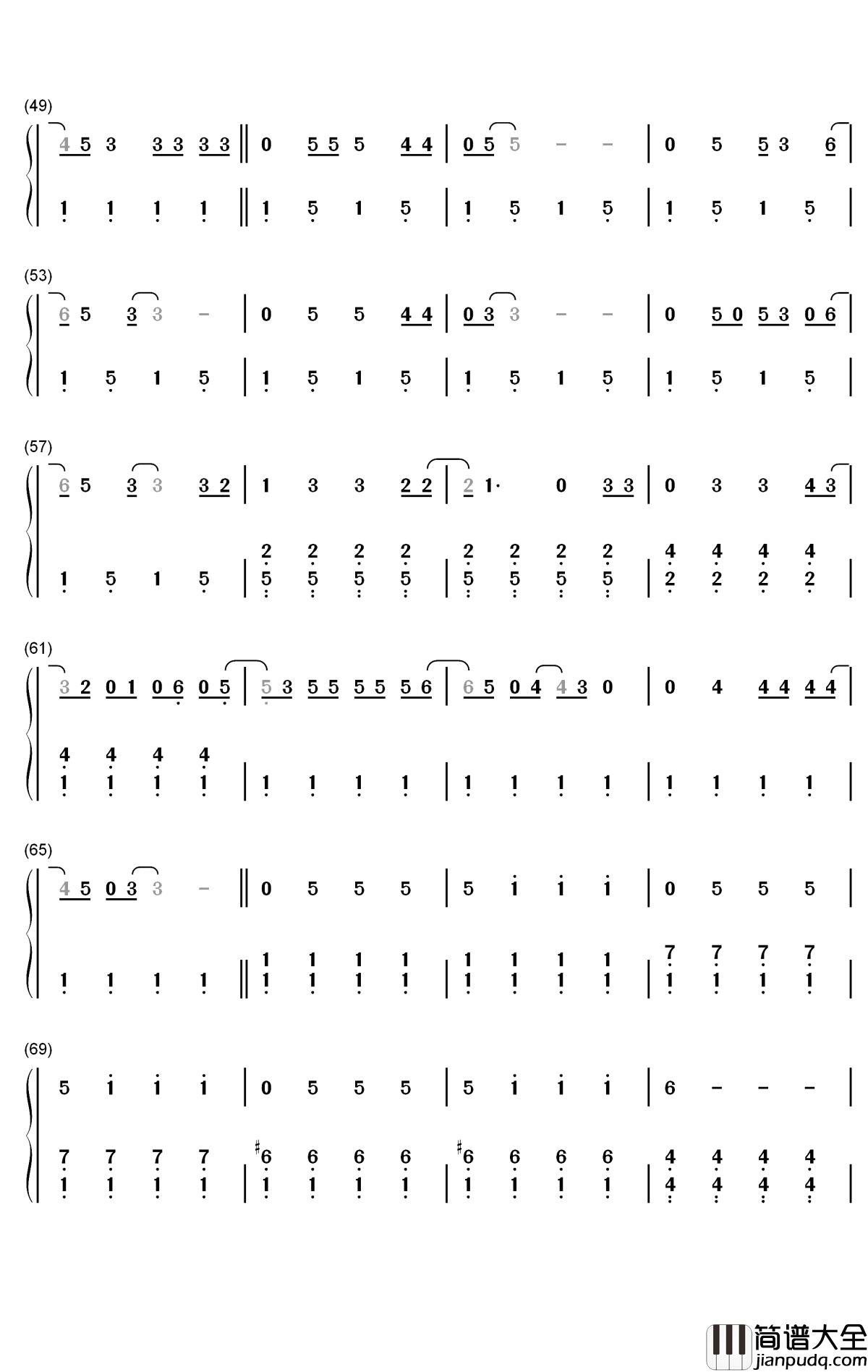 Canyon_Moon钢琴简谱_数字双手_Harry_Styles