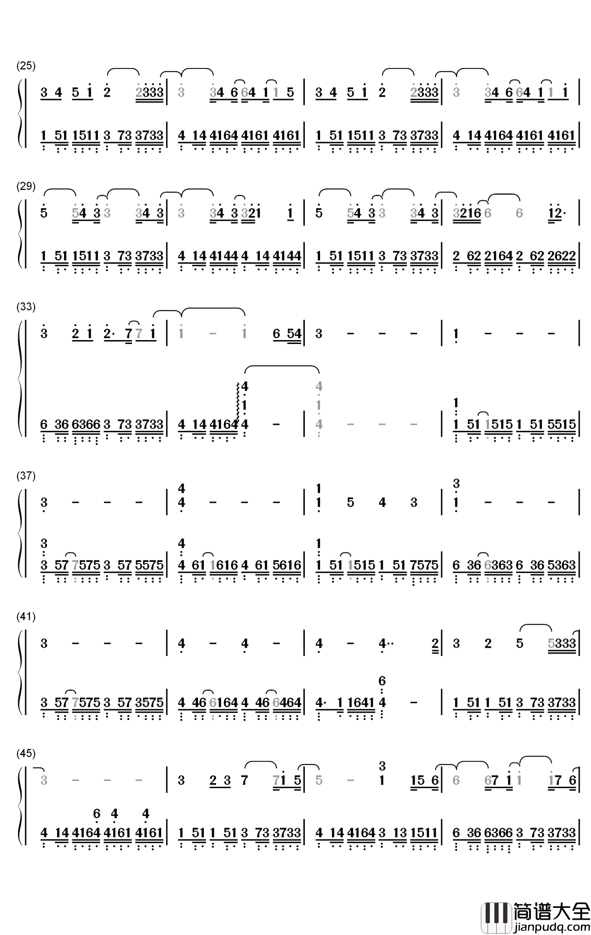 Someday_or_One_Day钢琴简谱_数字双手_孙盛希