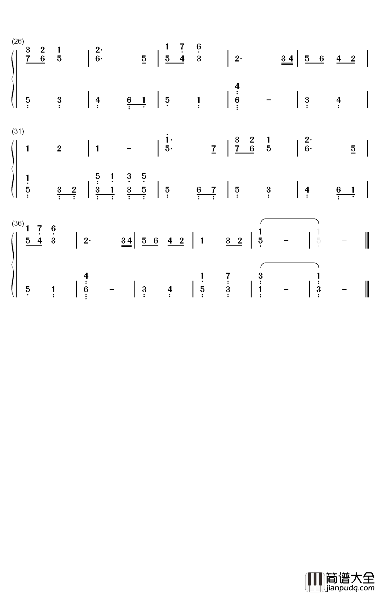 德国国歌钢琴简谱_数字双手_弗朗茨·约瑟夫·海顿