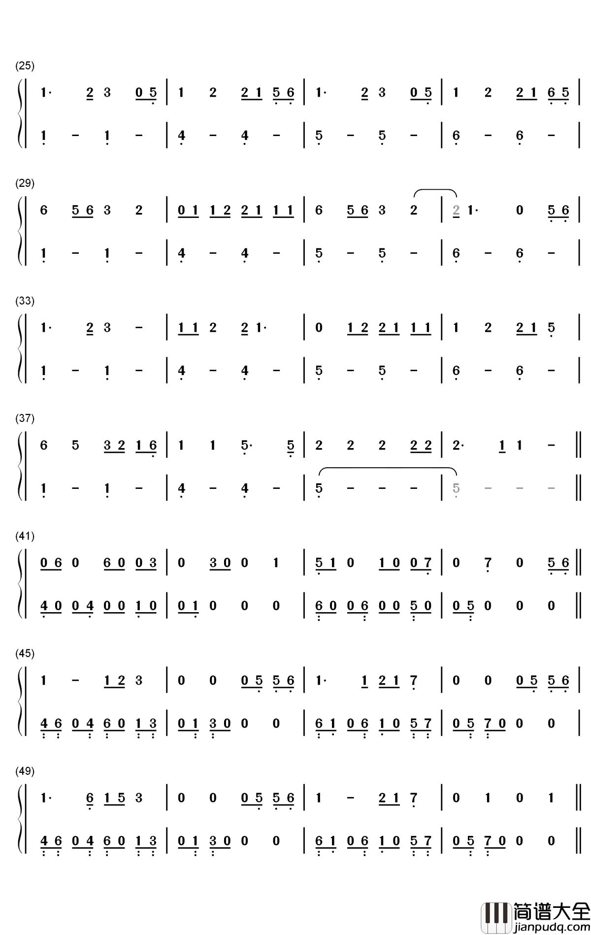 The_Bones钢琴简谱_数字双手_Maren_Morris