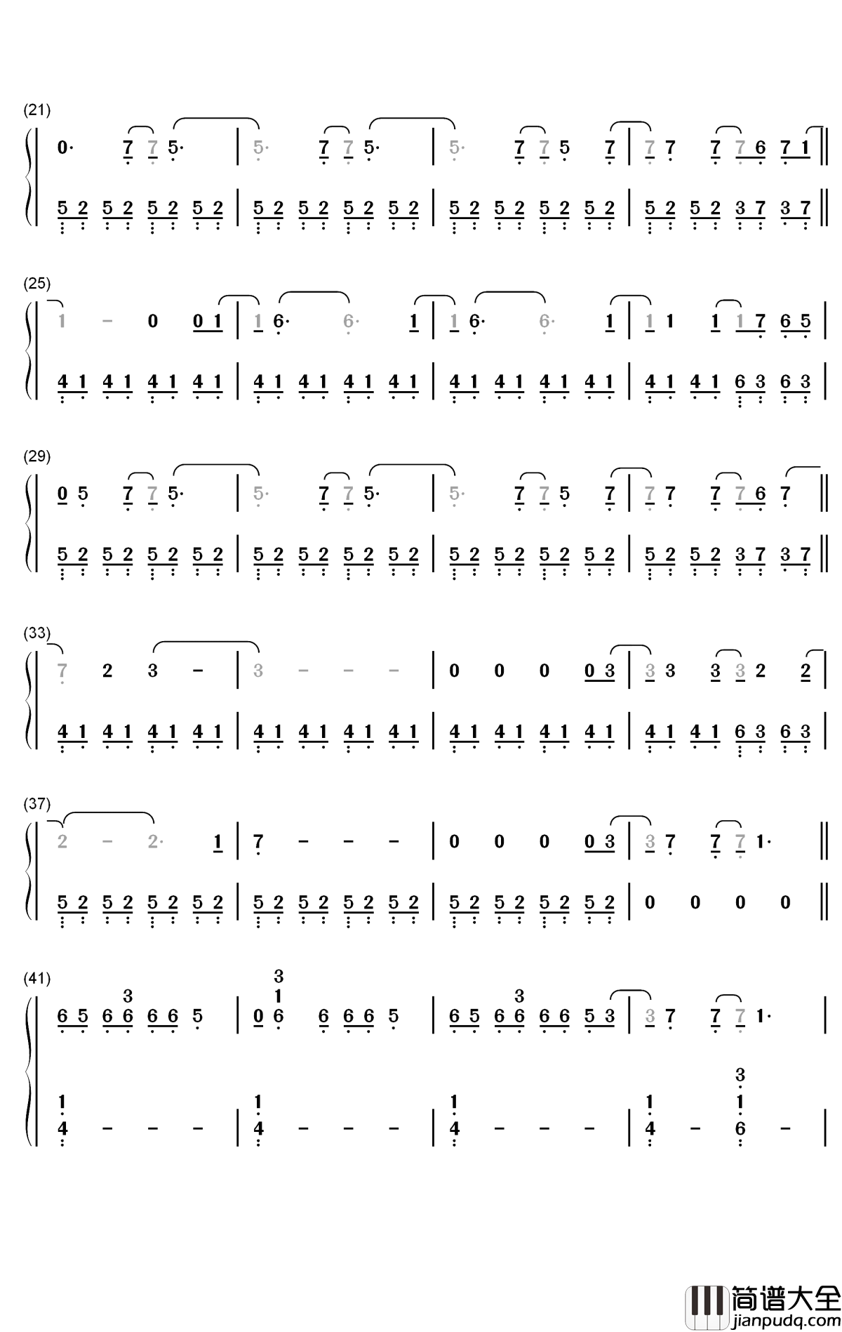 Golden钢琴简谱_数字双手_Harry_Styles