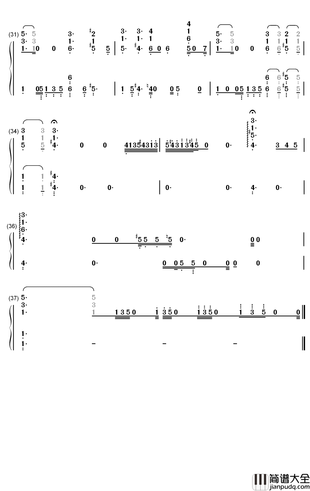 Happiness钢琴简谱_数字双手_Rex_Orange_County
