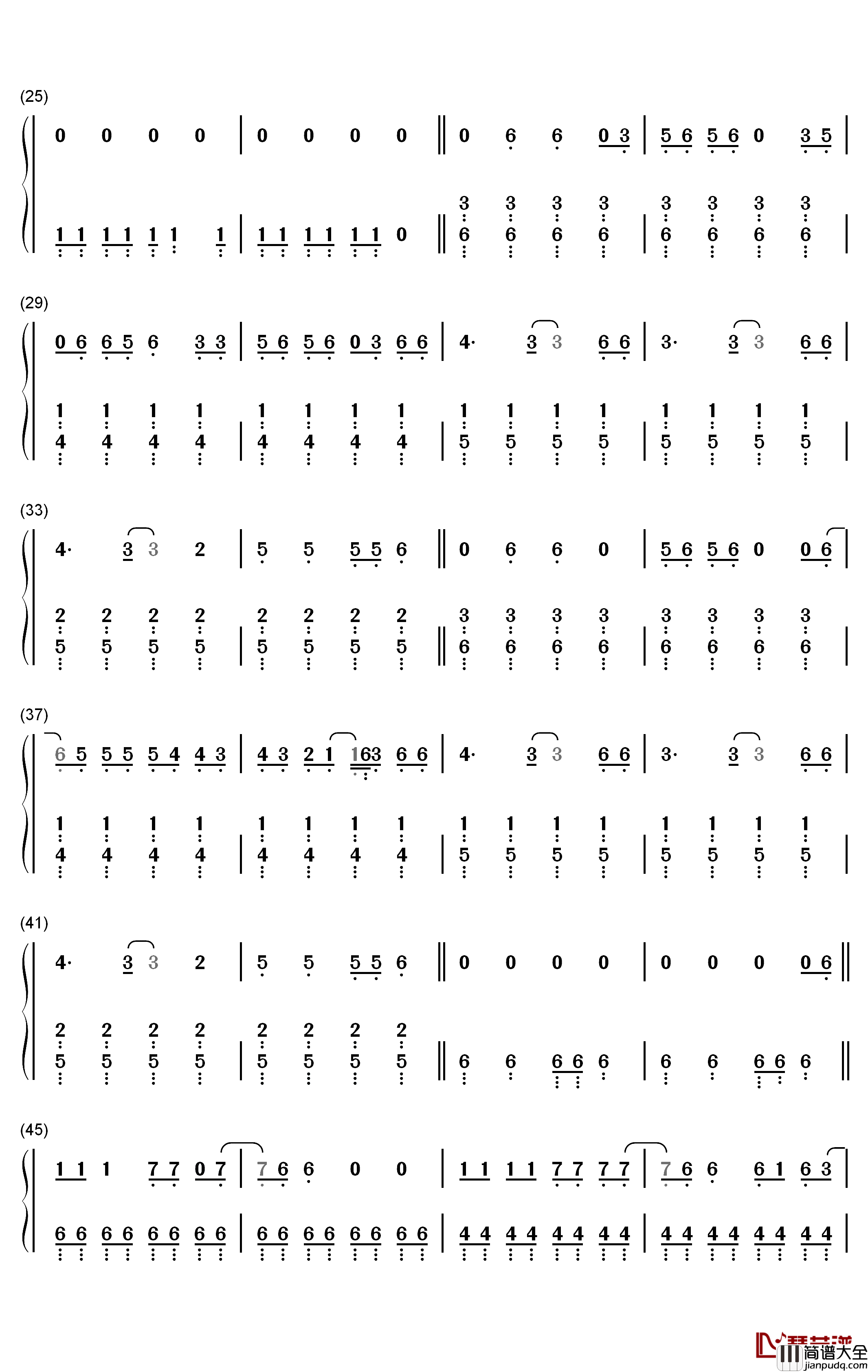 Physical钢琴简谱_数字双手_Dua_Lipa
