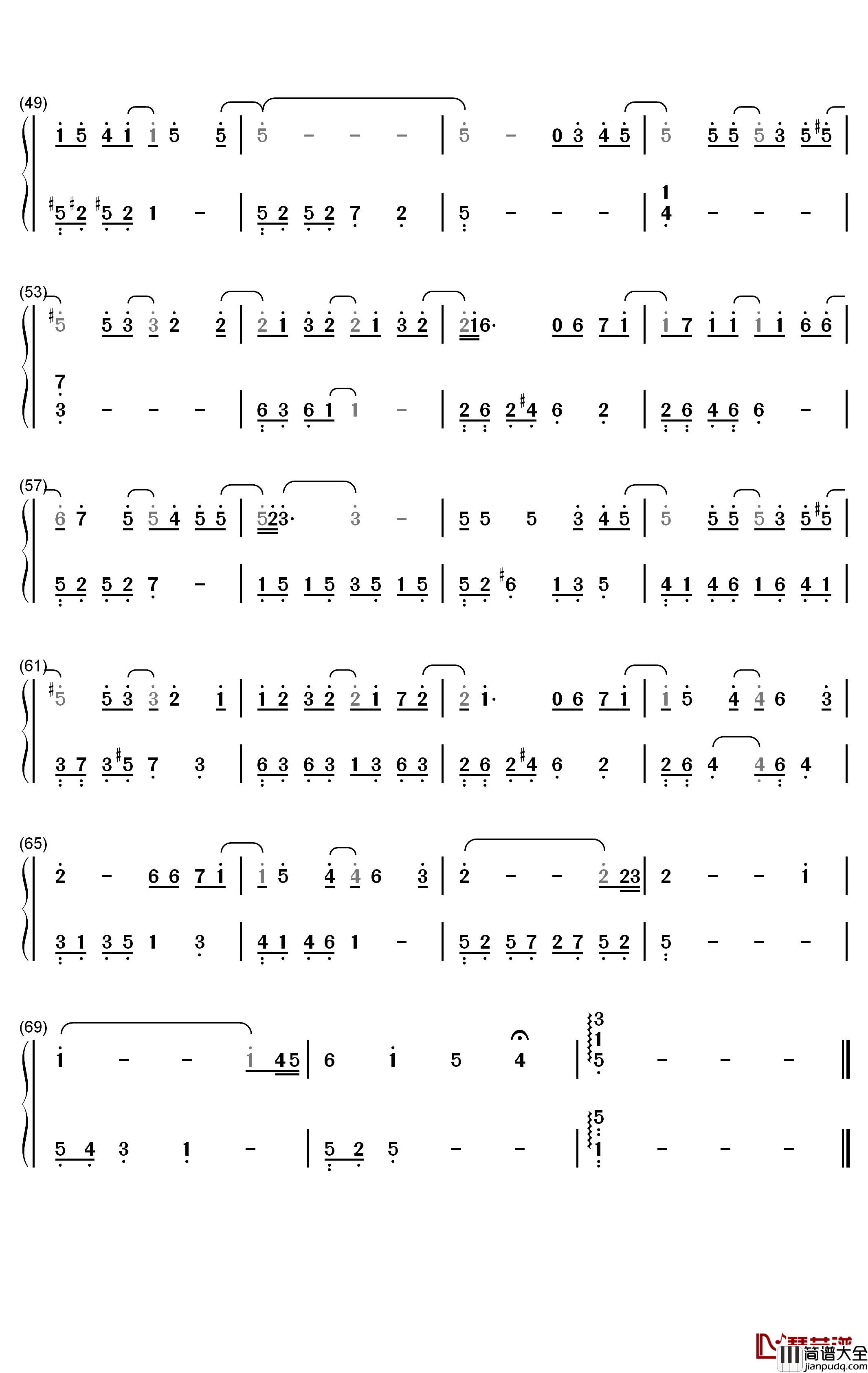 风的来信钢琴简谱_数字双手_金玟岐