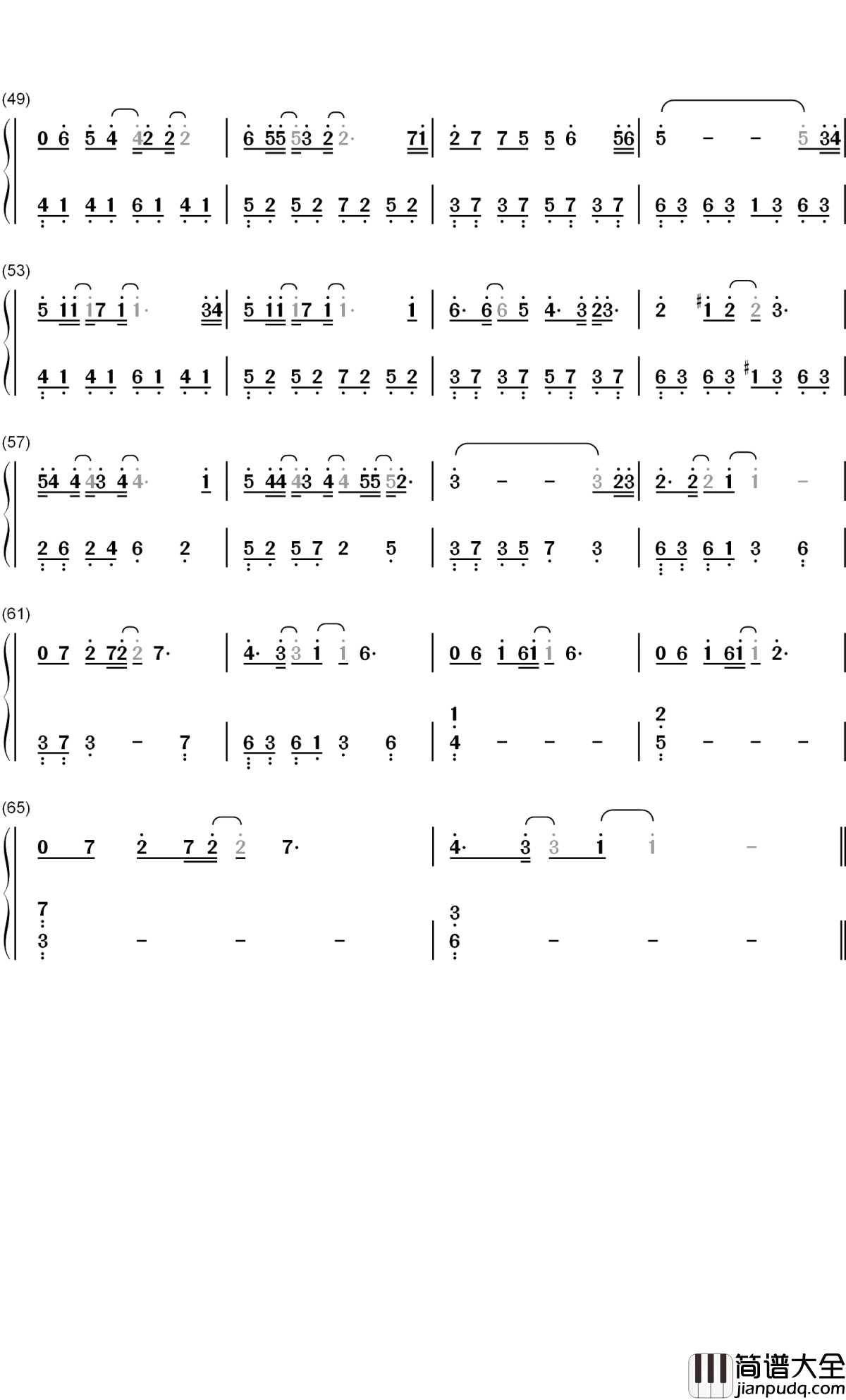 左手的温暖钢琴简谱_数字双手_何弈晨