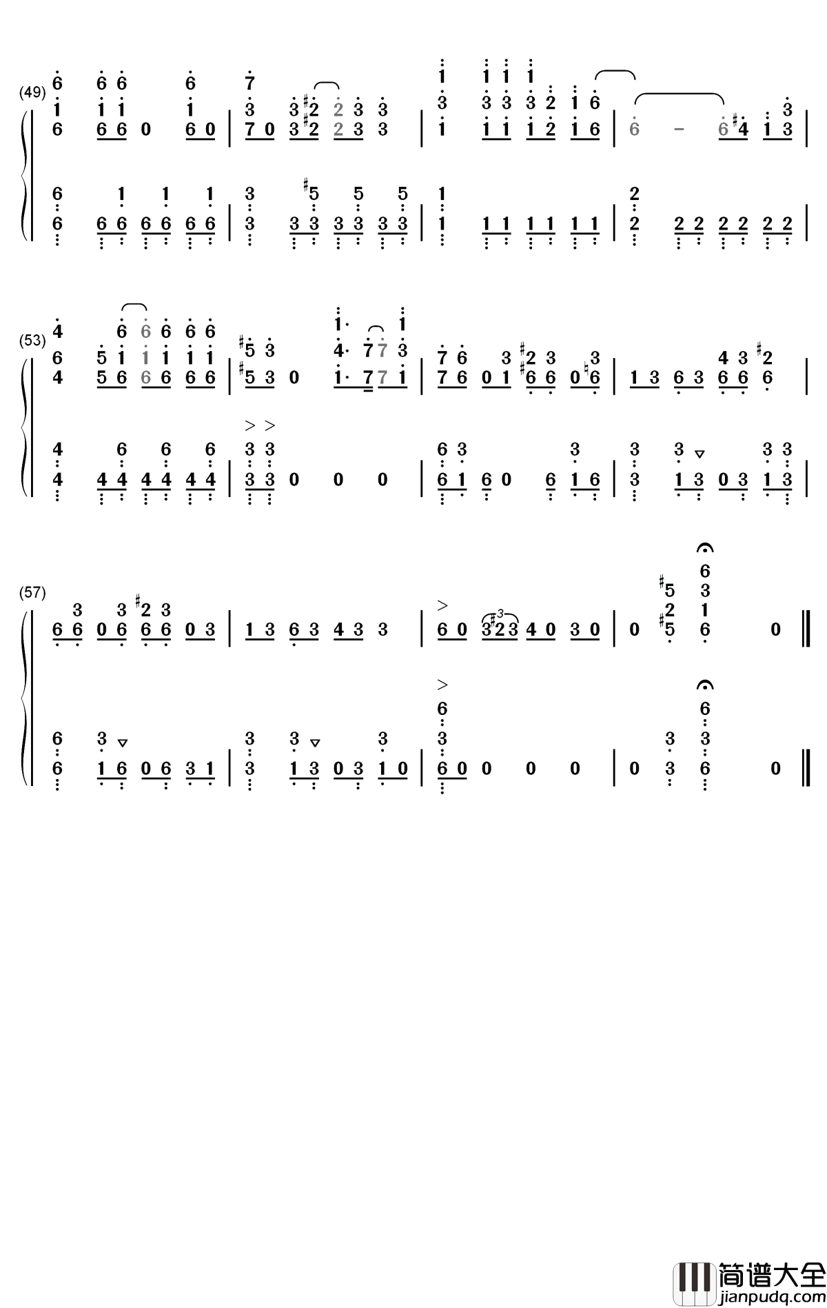 钉钉本钉在线求饶钢琴简谱_数字双手_钉钉