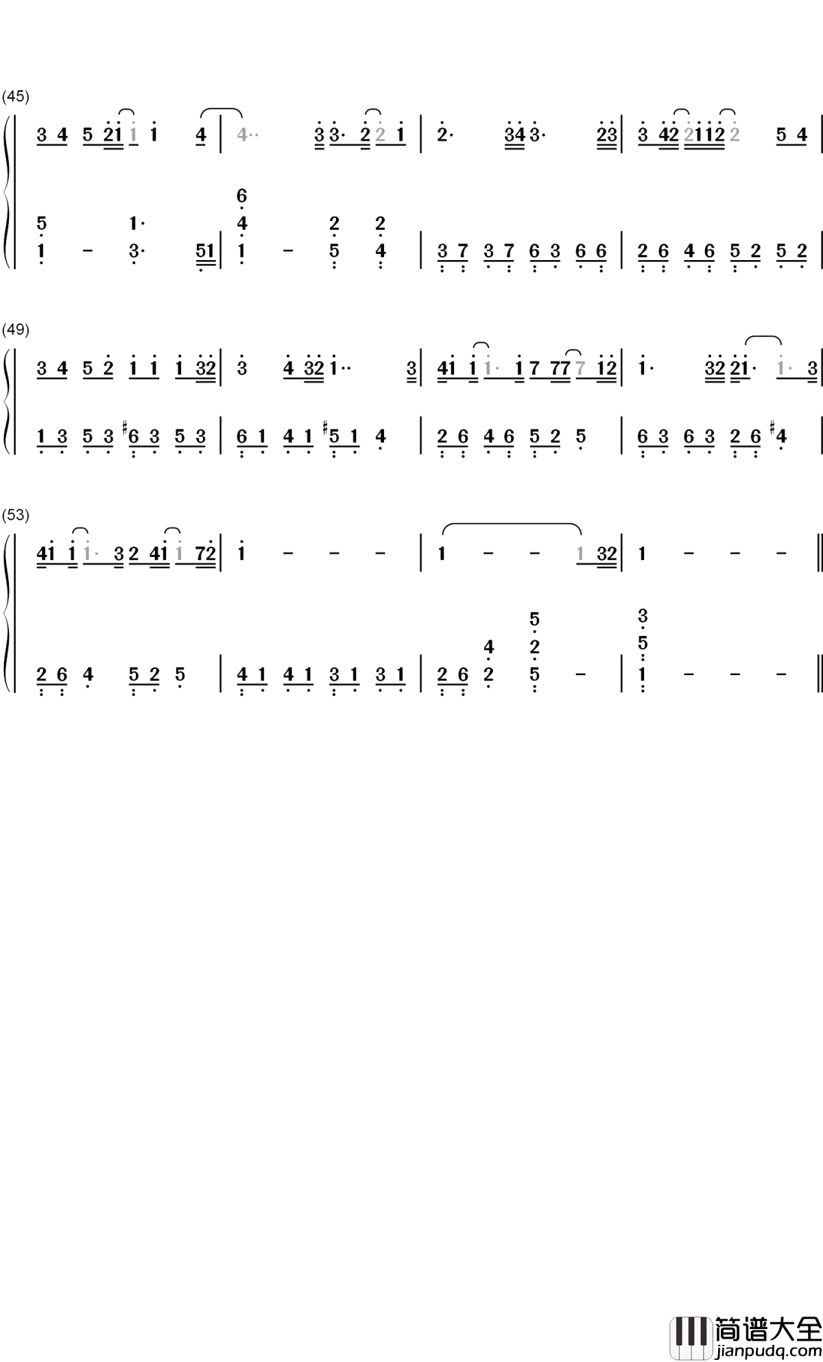 Better钢琴简谱_数字双手_谢博安