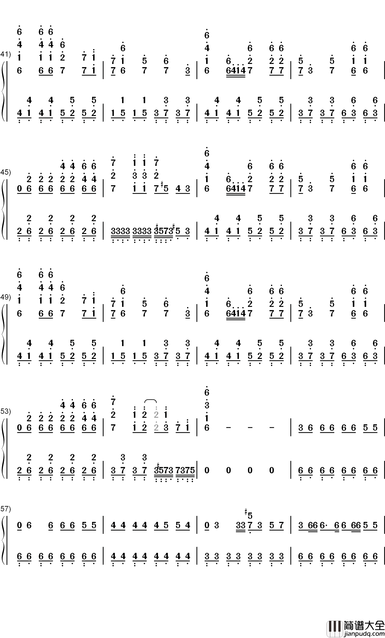 令和钢琴简谱_数字双手_金爆_Golden_Bomber