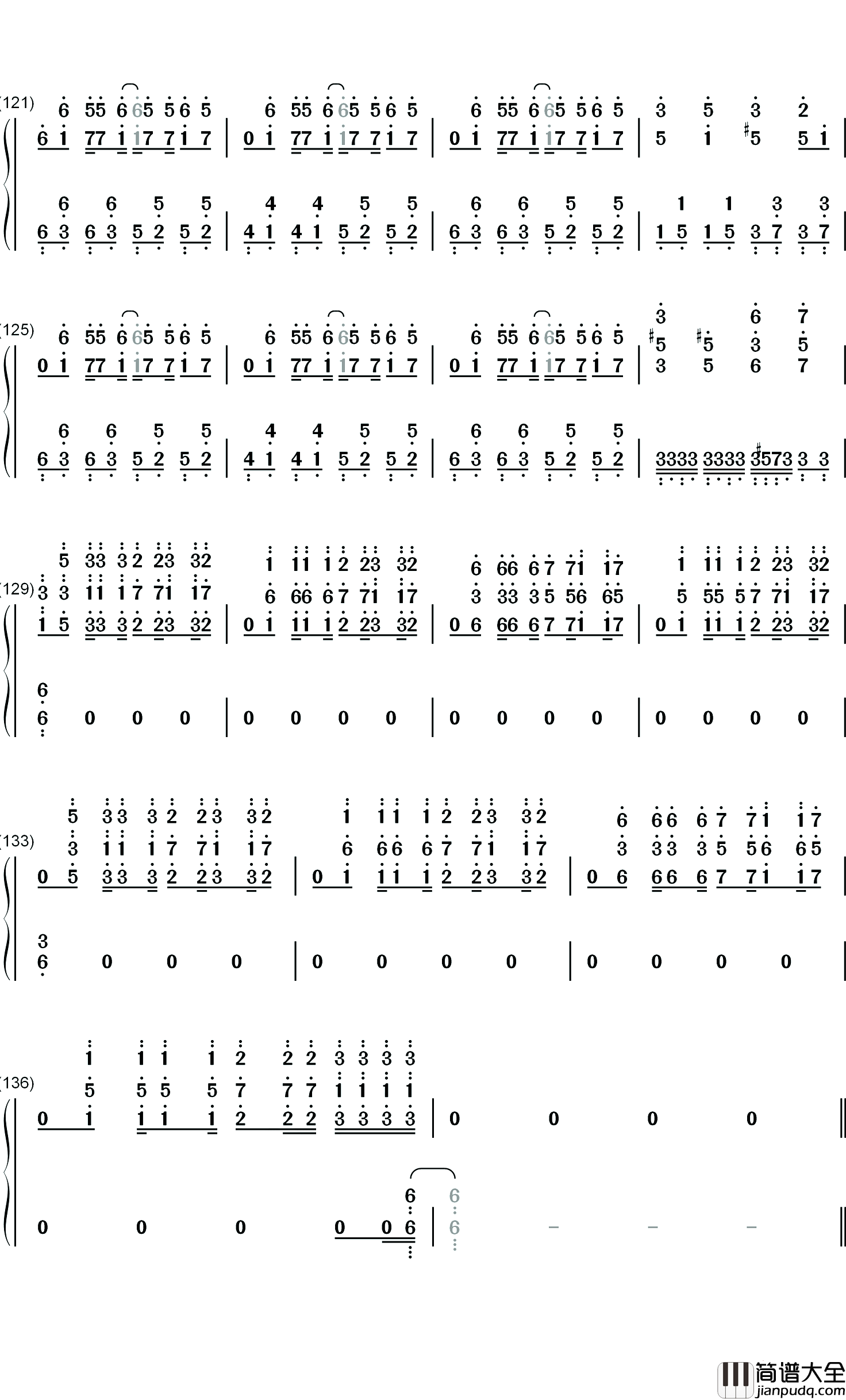 令和钢琴简谱_数字双手_金爆_Golden_Bomber