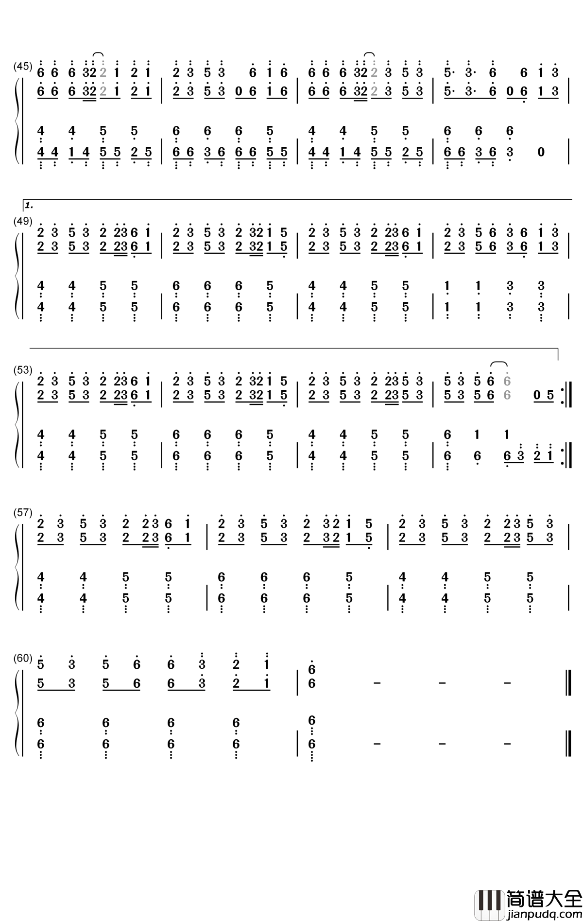 彩虹节拍钢琴简谱_数字双手_李懋扬