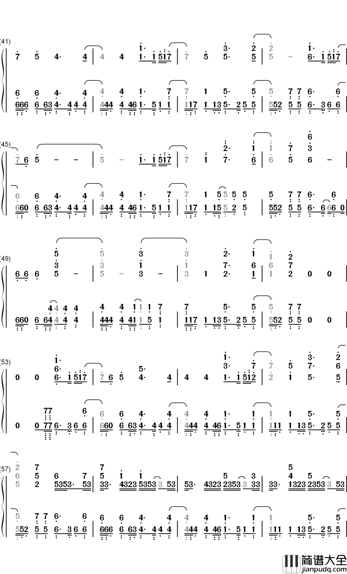 Over_the_Horizon钢琴简谱_数字双手_三星