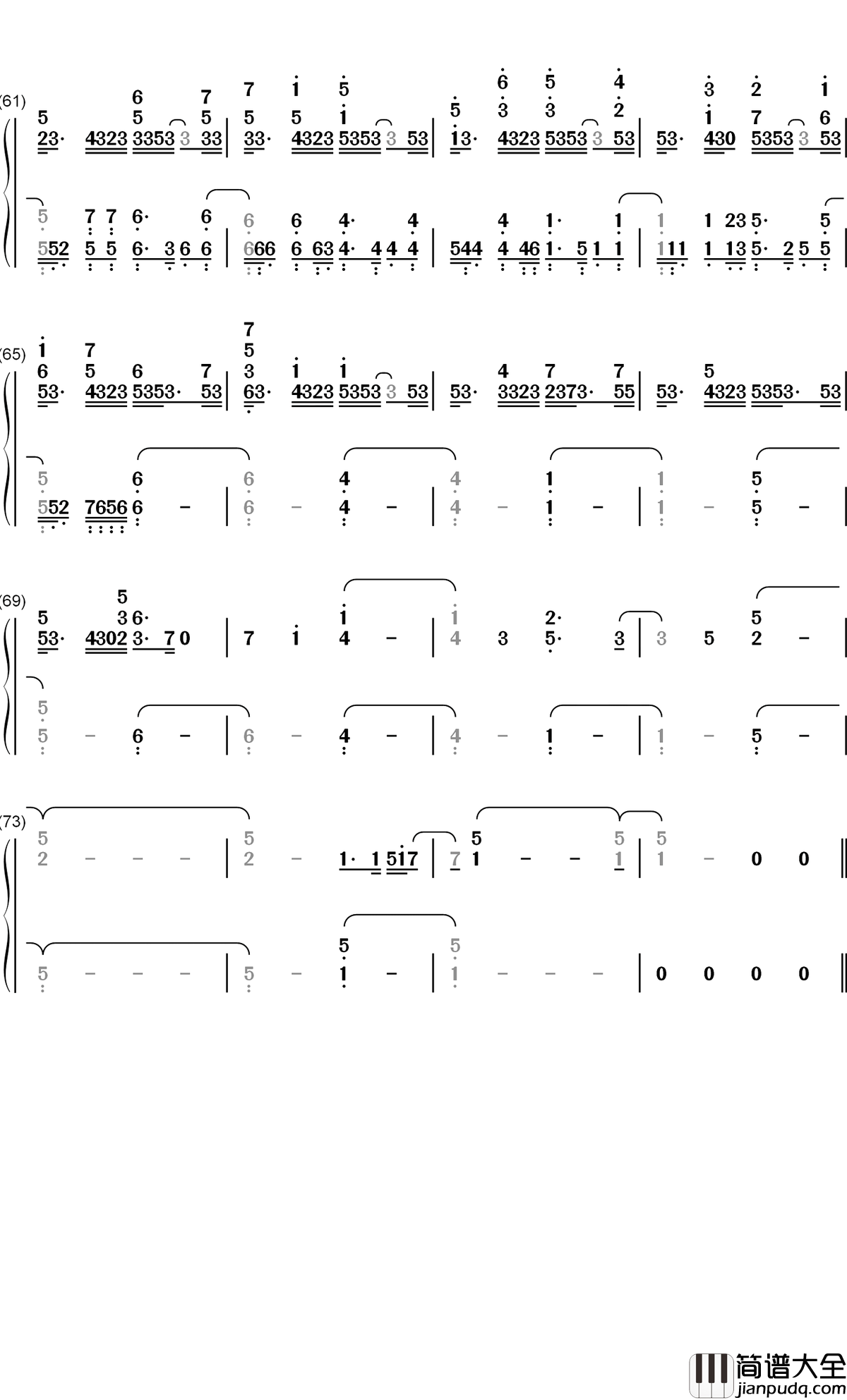Over_the_Horizon钢琴简谱_数字双手_三星