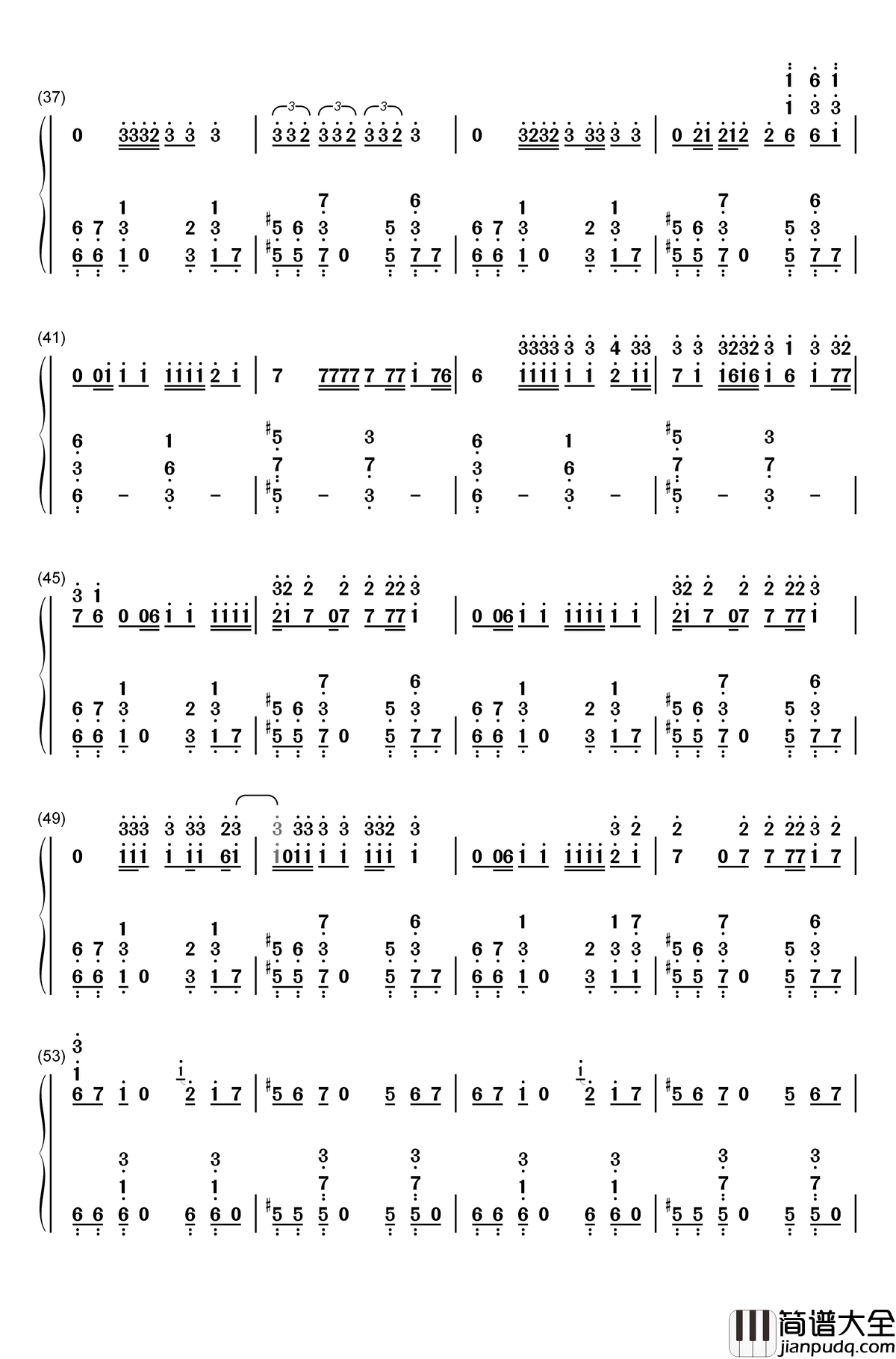 Short_Kings_Anthem钢琴简谱_数字双手_Blackbear_Tiny_Meat_Gang