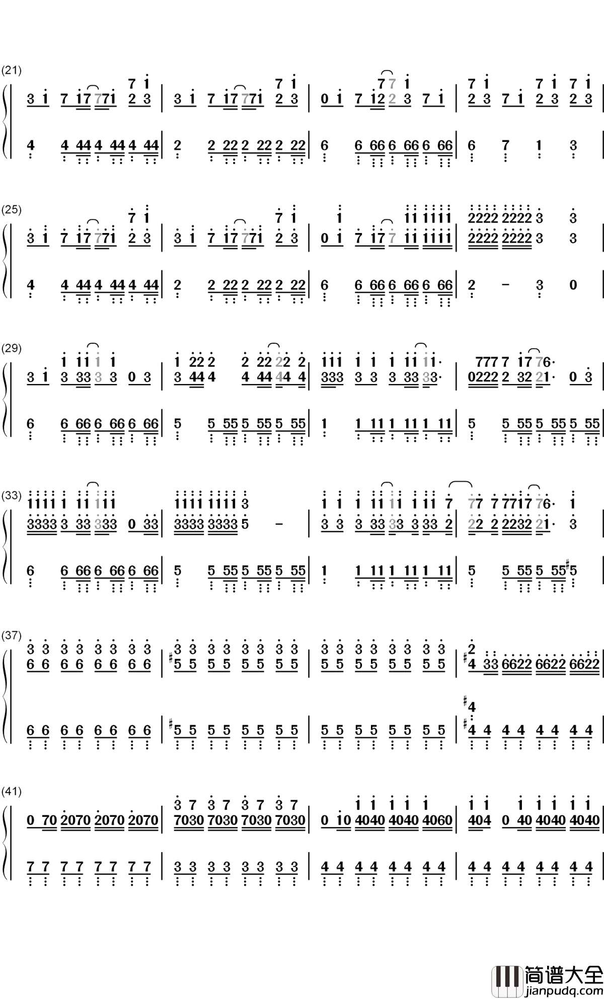 Voodoo_Kingdom钢琴简谱_数字双手_Kyle_Xian_SOUL'd_OUT