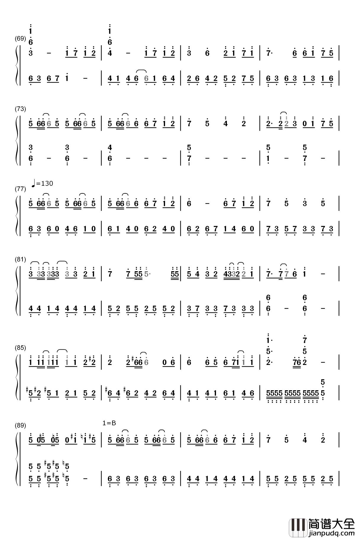 Only_My_Railgun简单版钢琴简谱_数字双手_fripSide