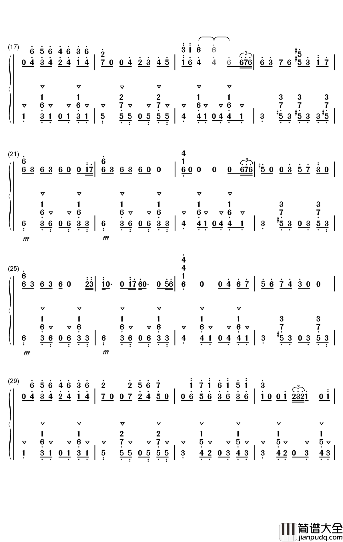 The_Desert钢琴简谱_数字双手_猎豹移动公司