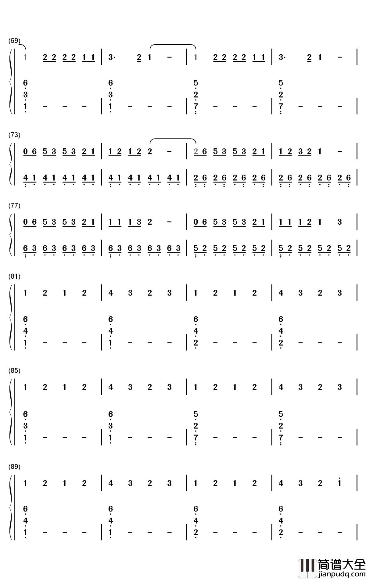 Suicidal钢琴简谱_数字双手_YNW_Melly