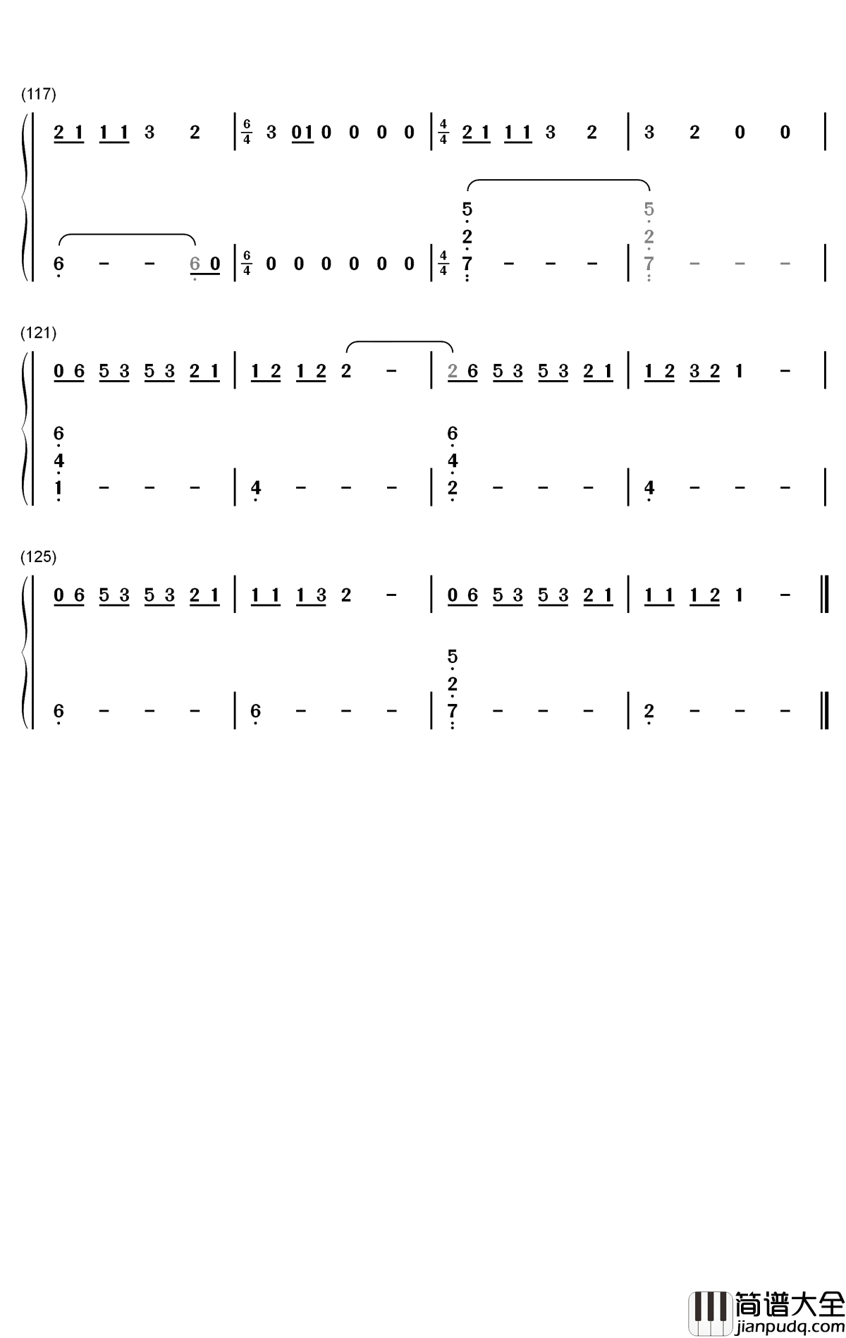 Suicidal钢琴简谱_数字双手_YNW_Melly