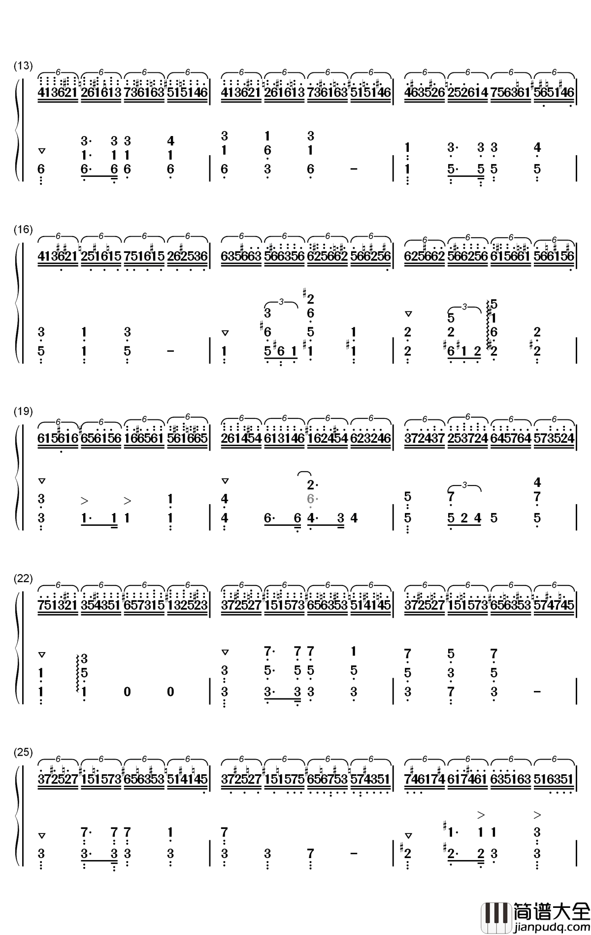 肖邦练习曲第23首钢琴简谱_数字双手_肖邦