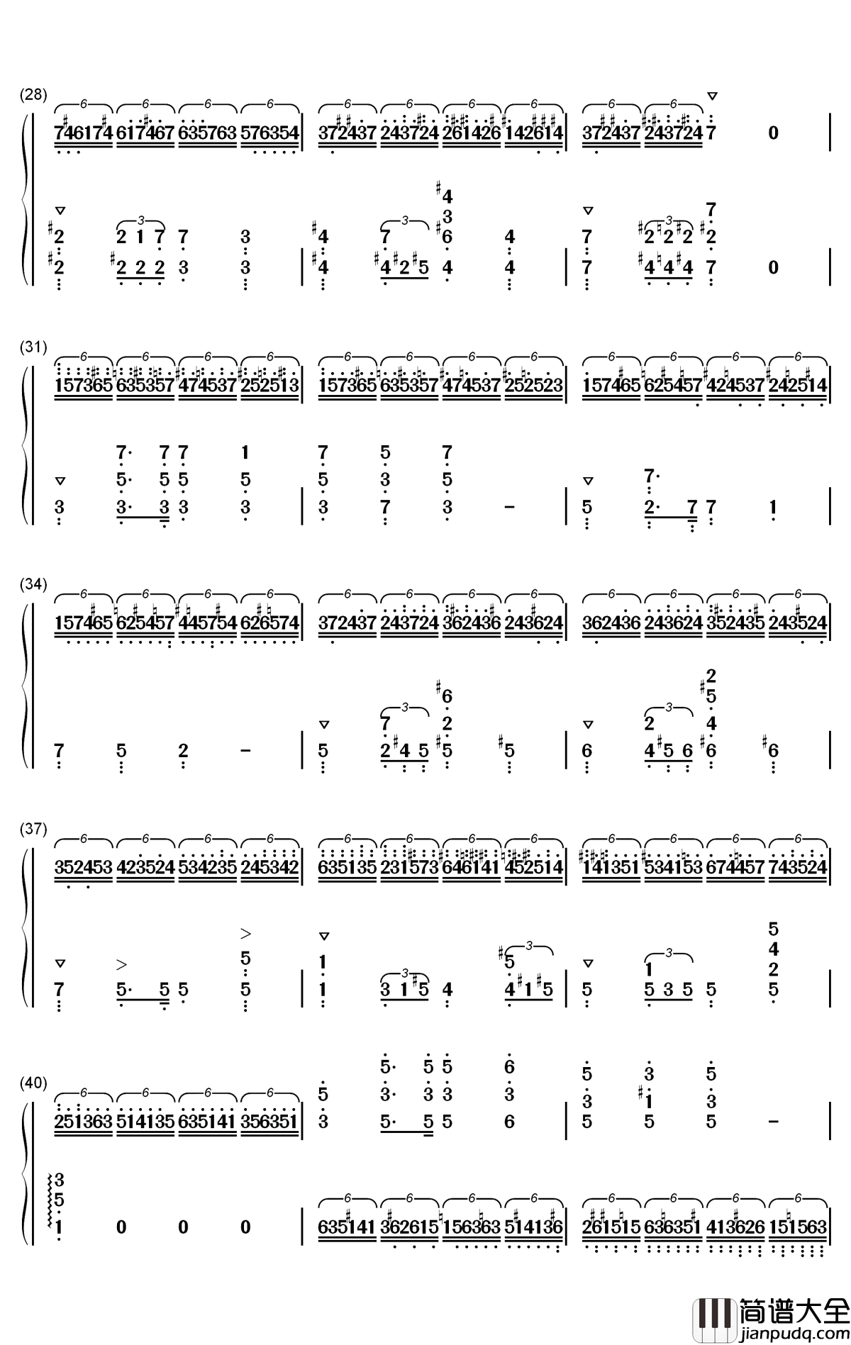 肖邦练习曲第23首钢琴简谱_数字双手_肖邦