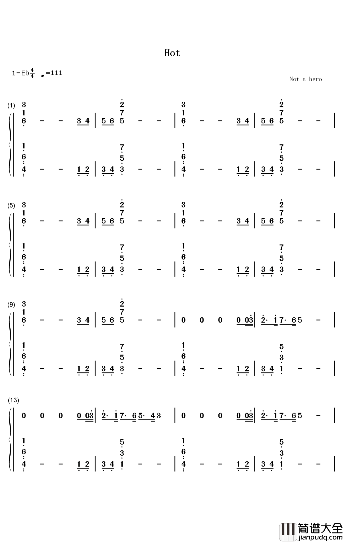 Hot钢琴简谱_数字双手_Young_Thug_Gunna