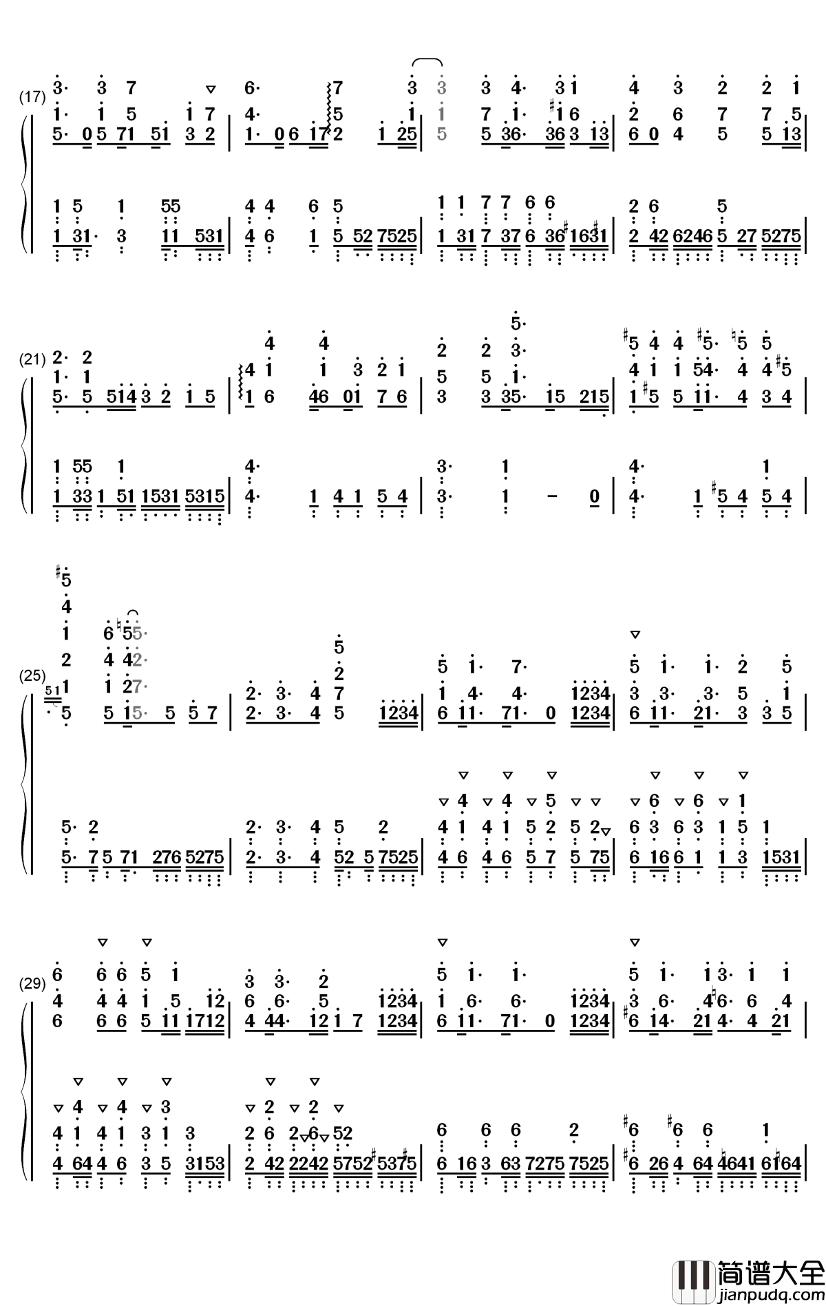 歩いていこう钢琴简谱_数字双手_东山奈央
