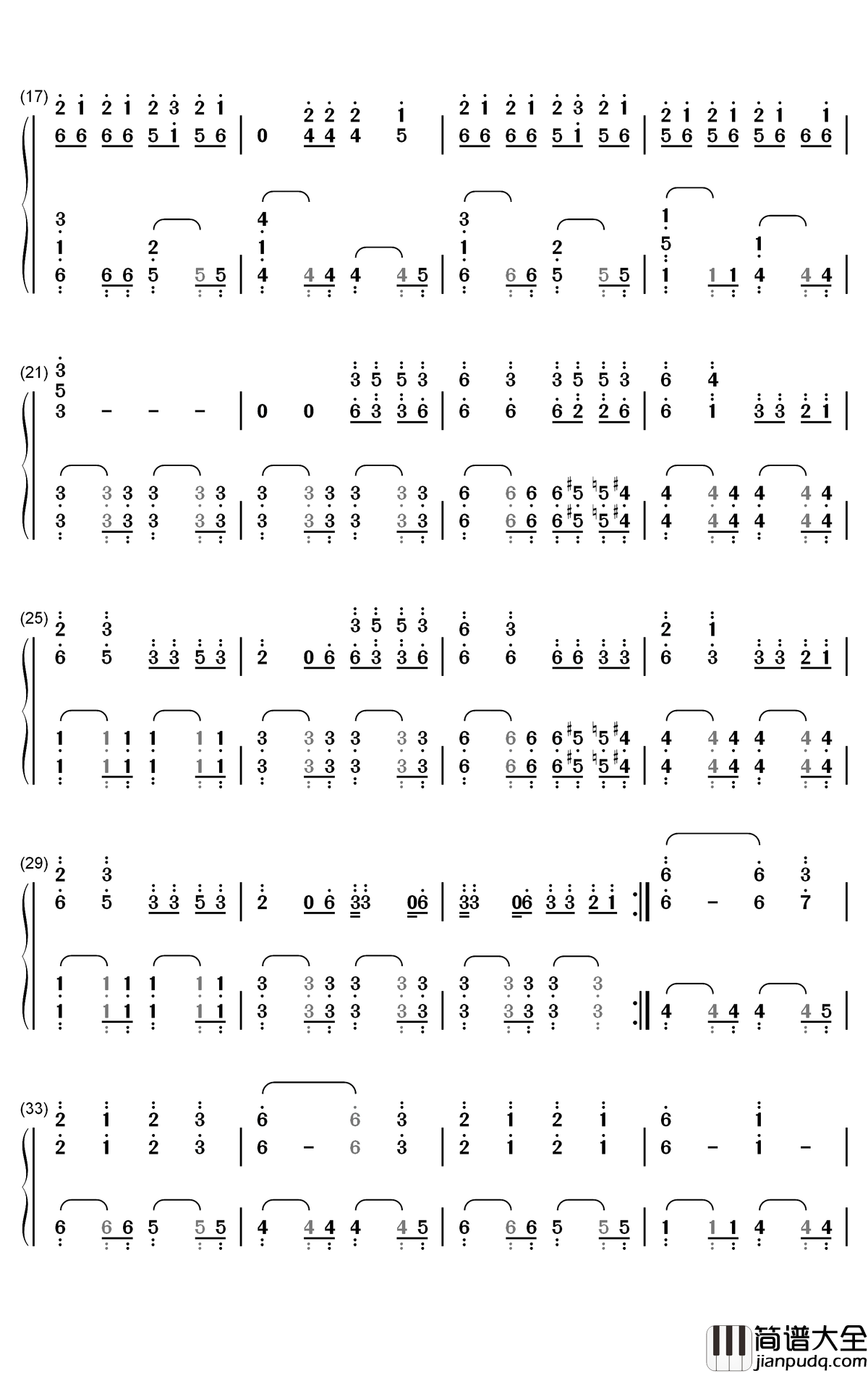 Ready_to_Let_Go钢琴简谱_数字双手_Cage_the_Elephant