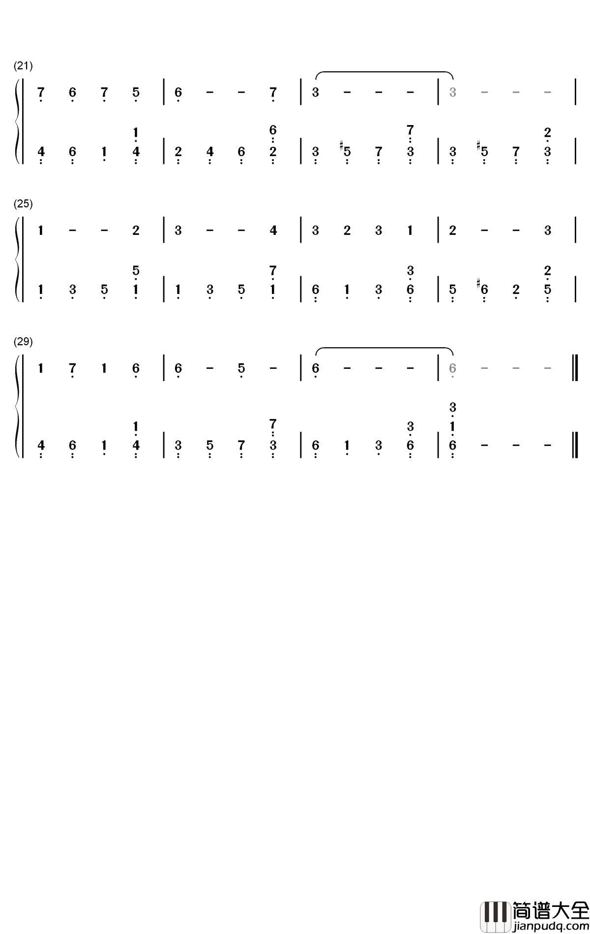 Pavane钢琴简谱_数字双手_Gabriel_Fauré