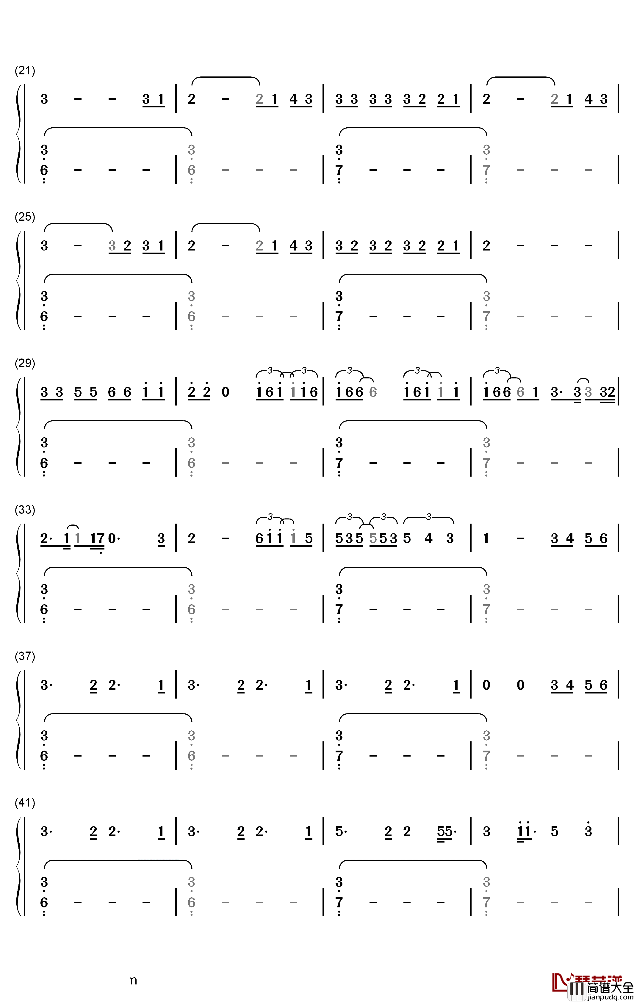 Yummy钢琴简谱_数字双手_Justin_Bieber