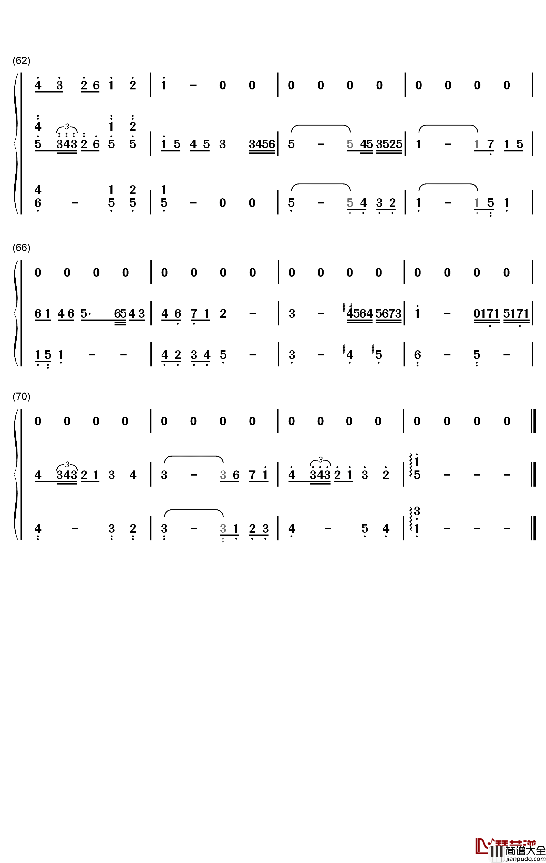 时光机钢琴简谱_数字双手_五月天